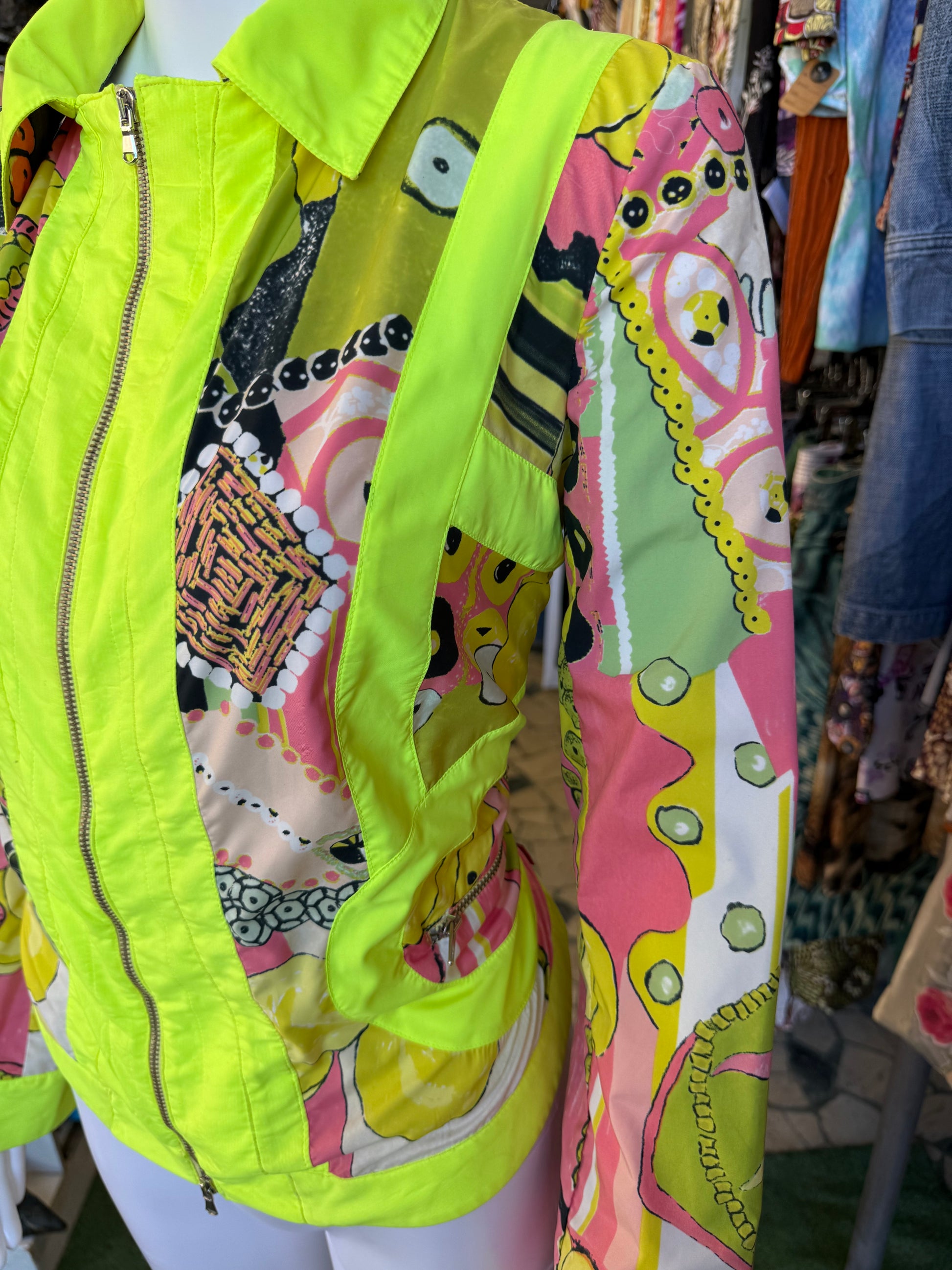 Giacca Christian Lacroix stampa fluo 00s
