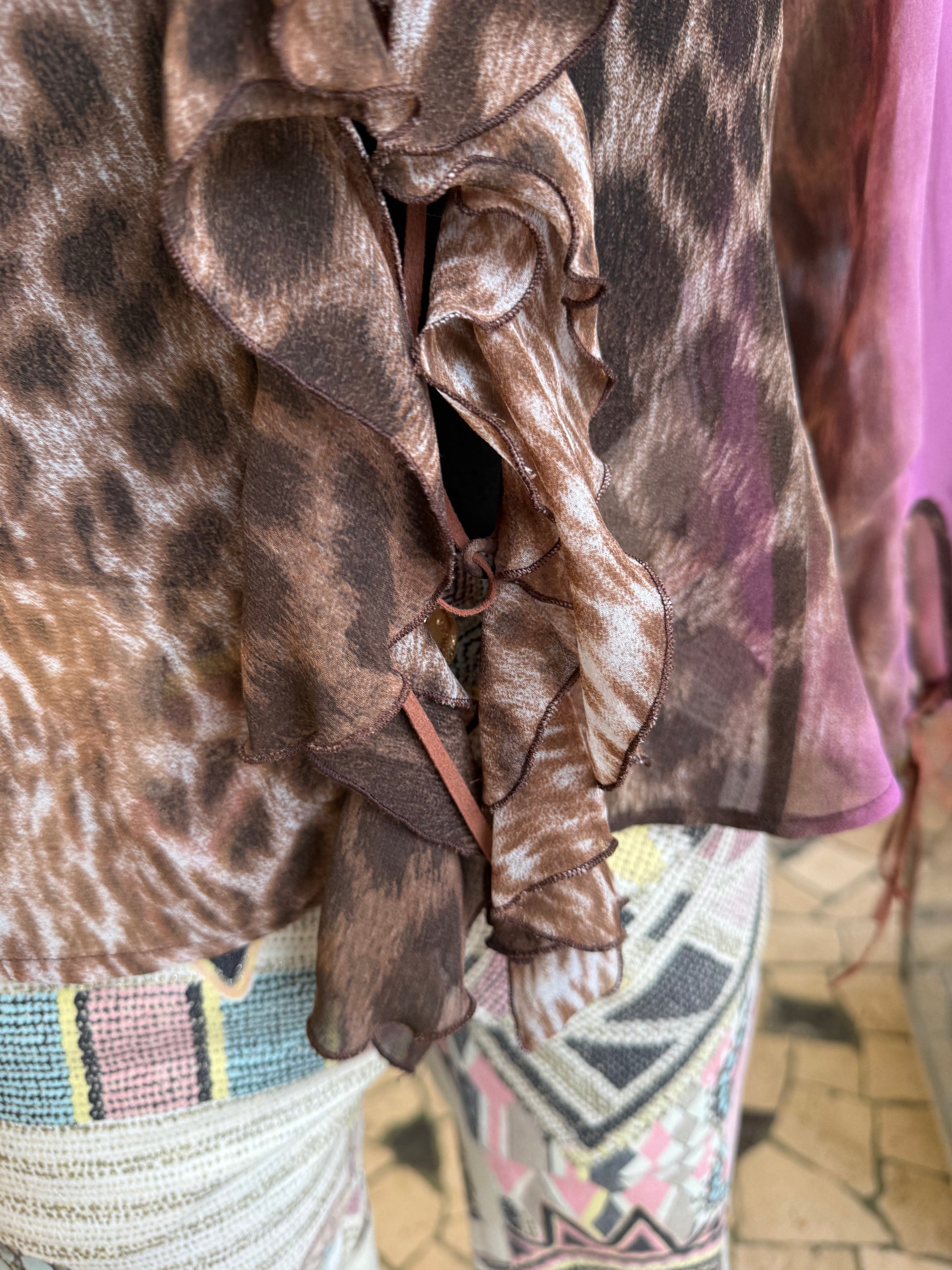 Camicia Roberto Cavalli Leopardo e fucsia 2000” just