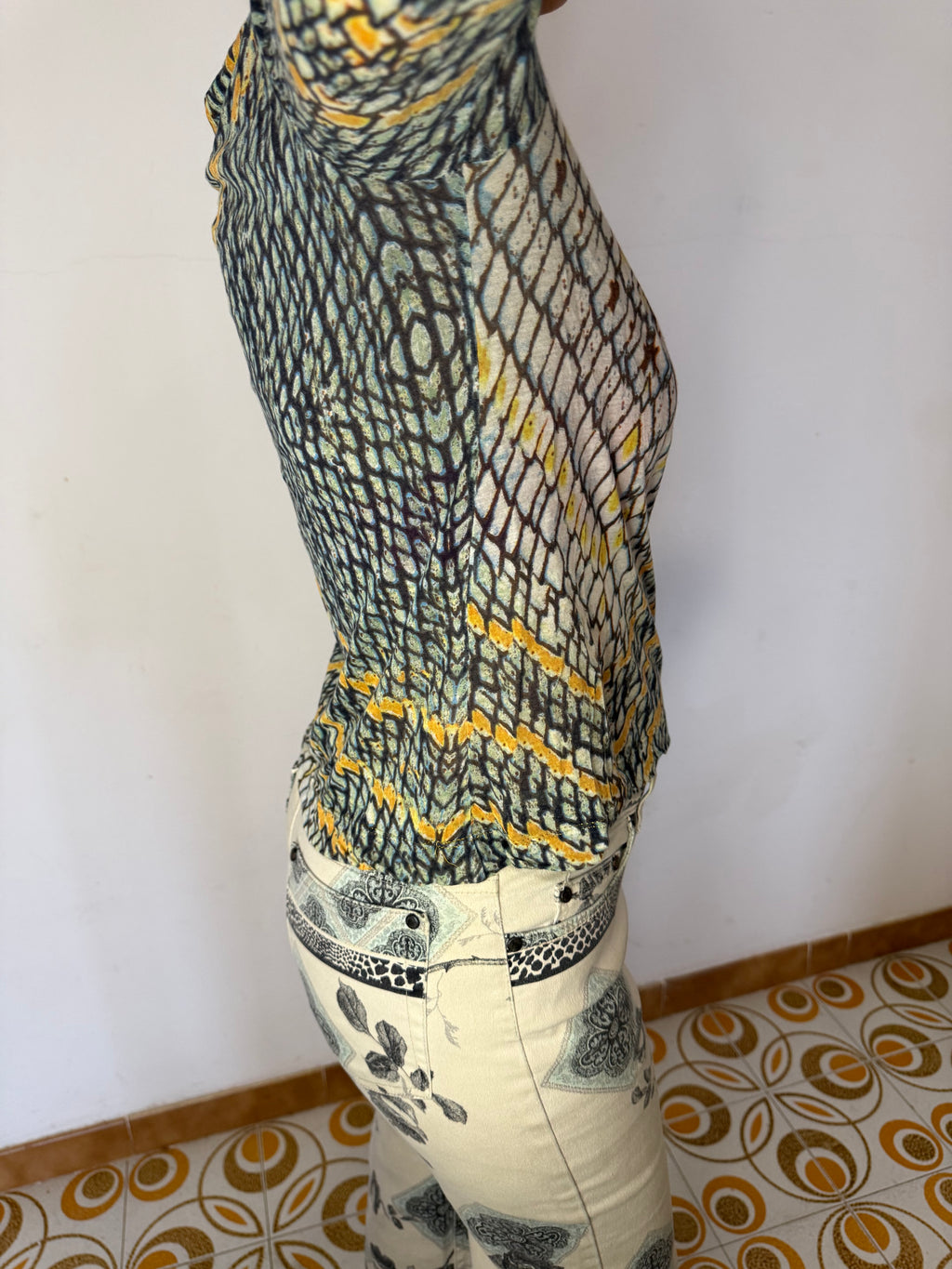 Top Squame pesce Roberto Cavalli Just 2000”