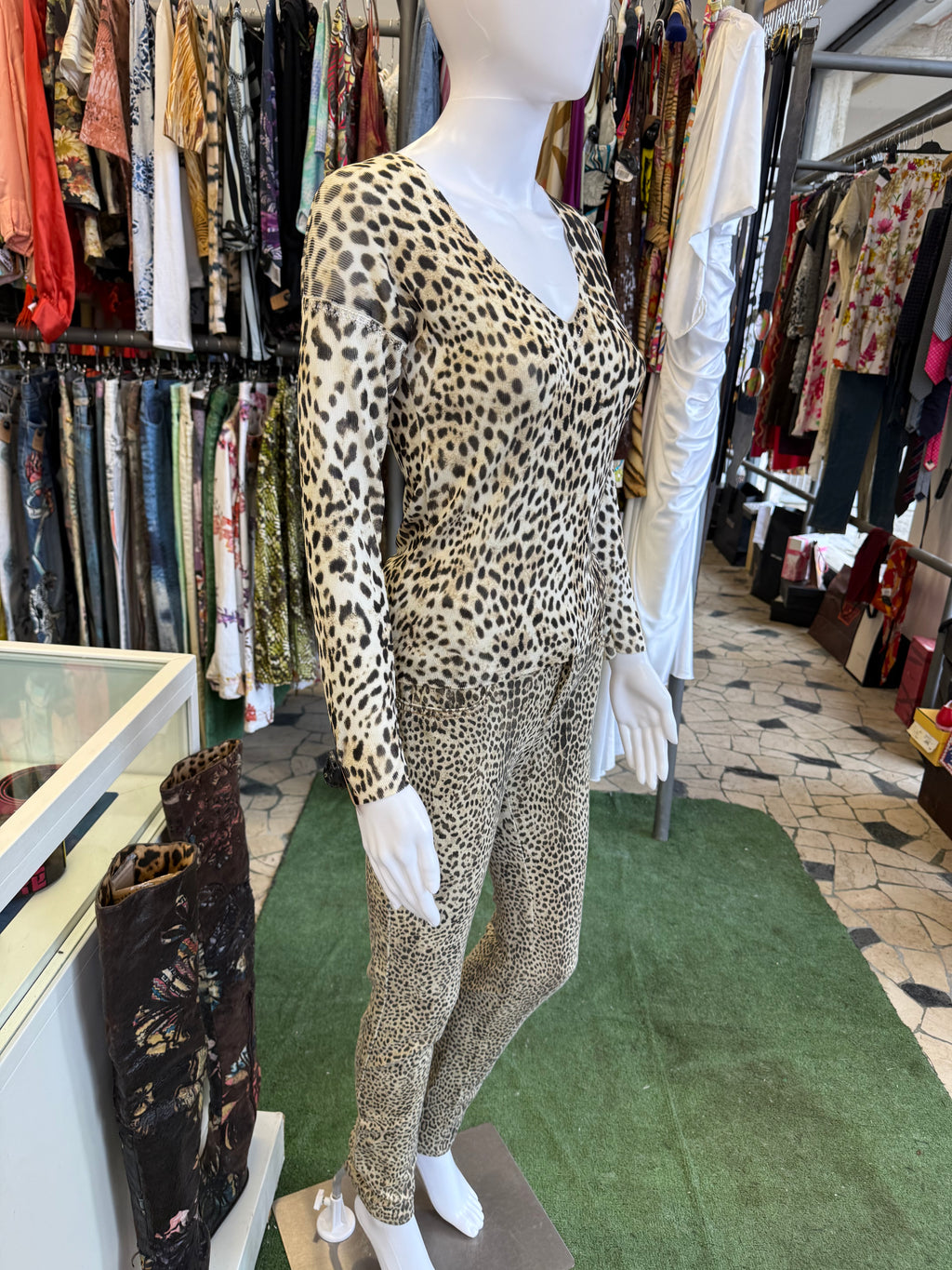 Completo Roberto Cavalli leopardo FW1997