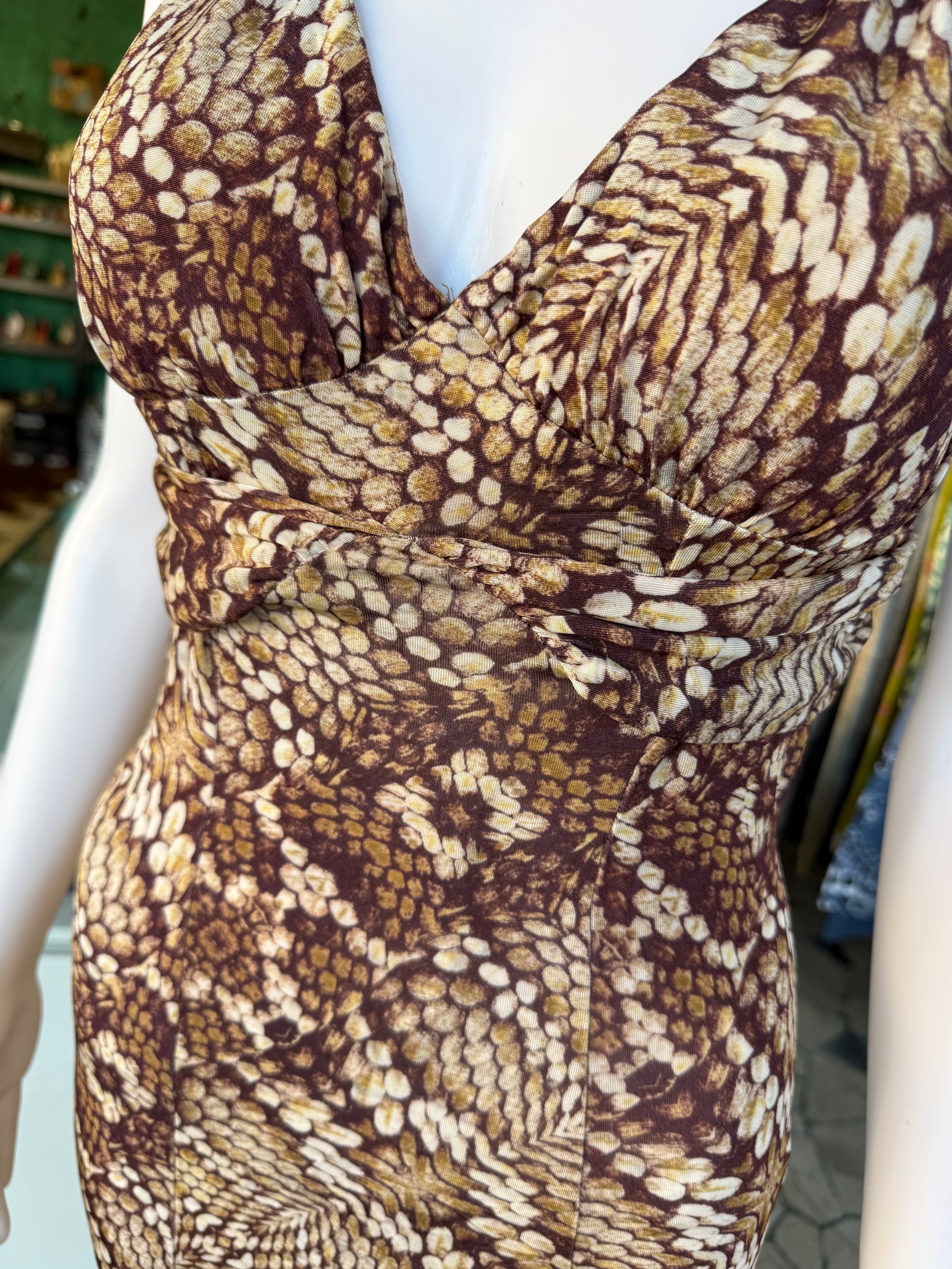 Abito Roberto Cavalli animalier pitone