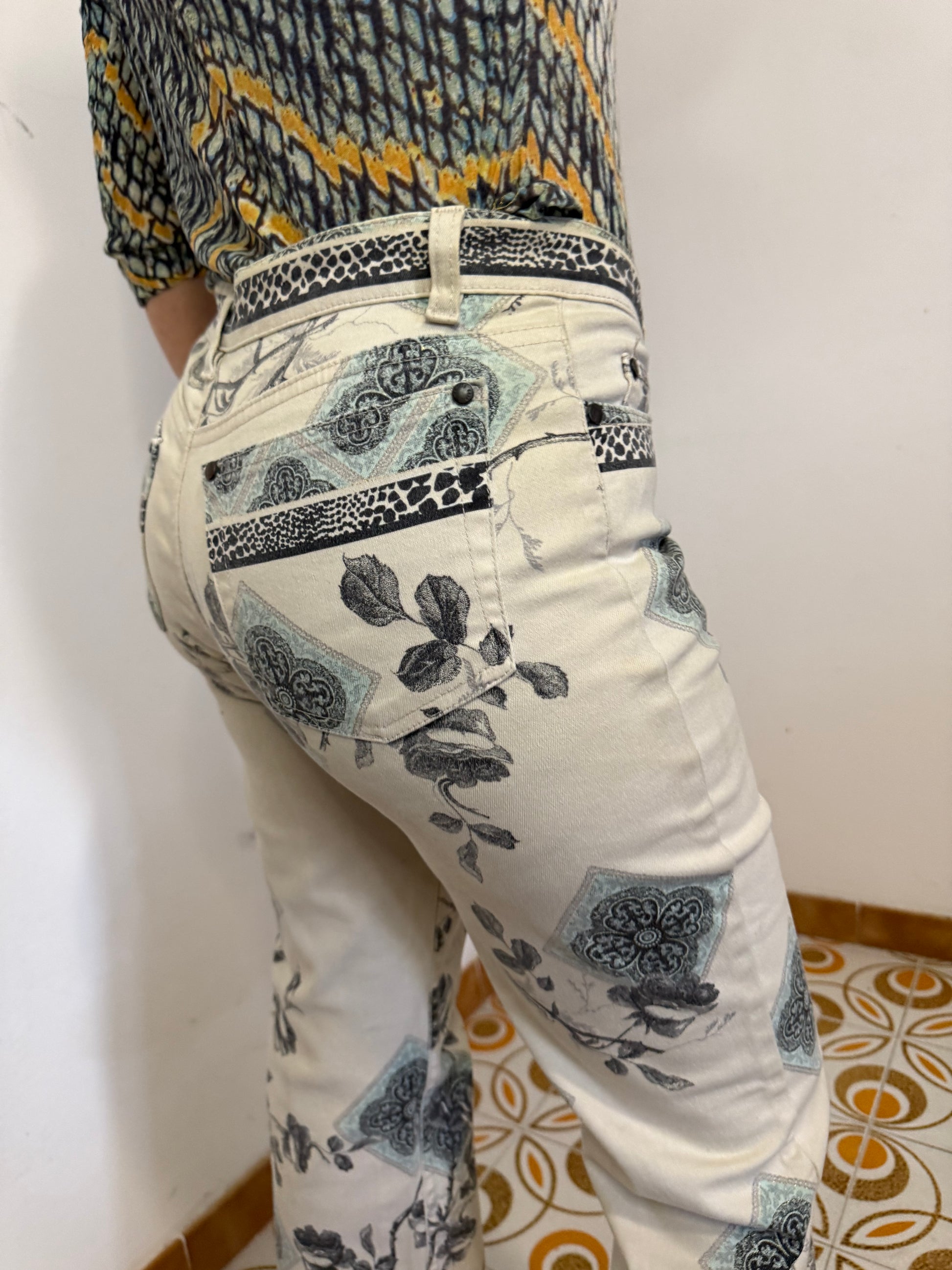 Jeans rose e mandala Roberto Cavalli FW2005
