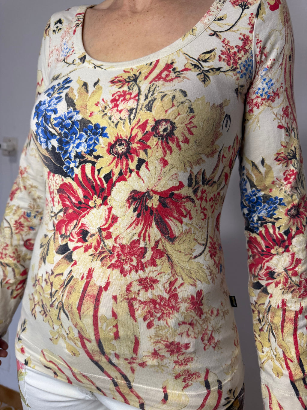 Top floreale bouquet Roberto Cavalli Just 2000”
