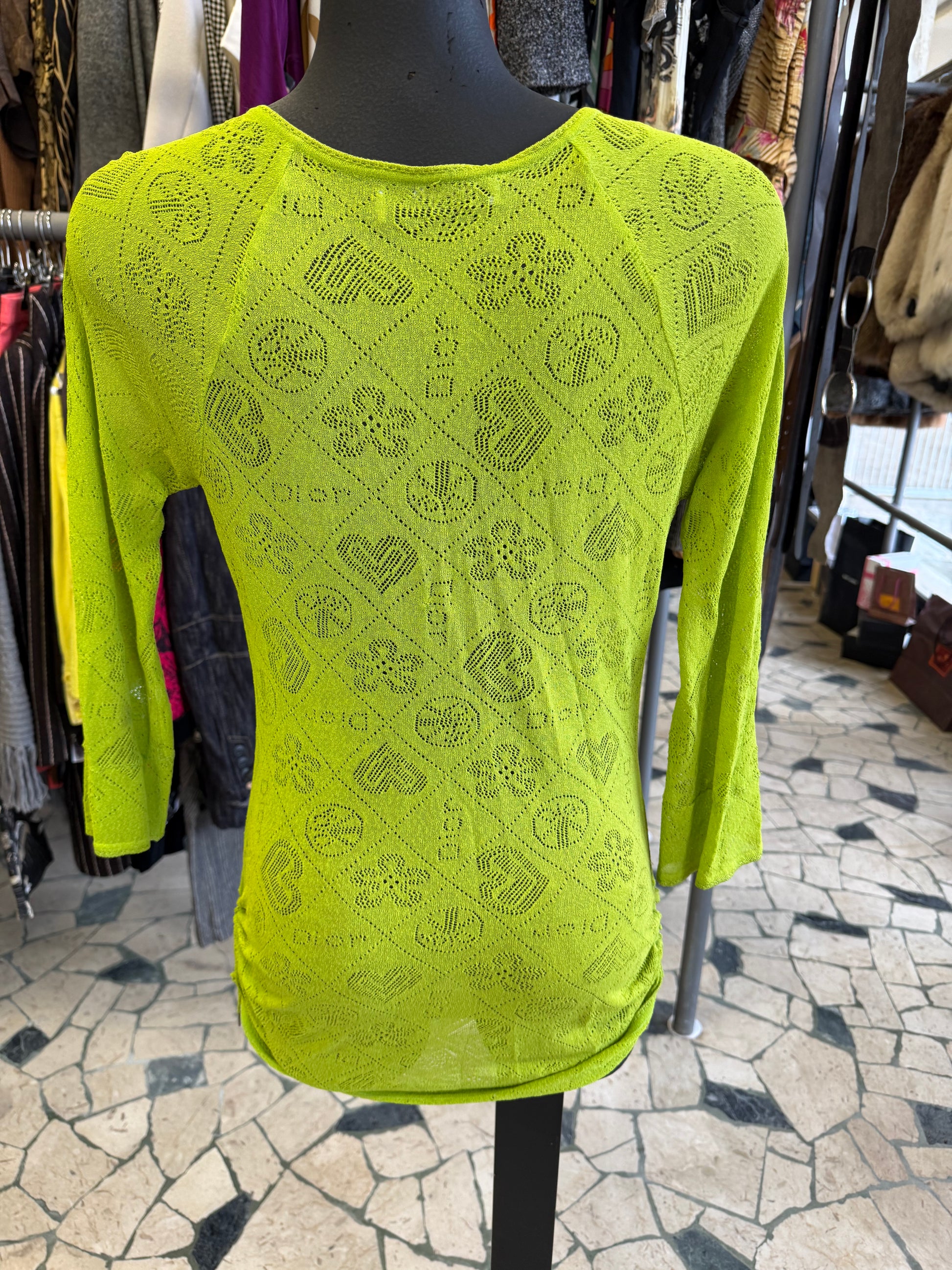 Christian Dior SS2005 peace patchwork abito lungo/ top
