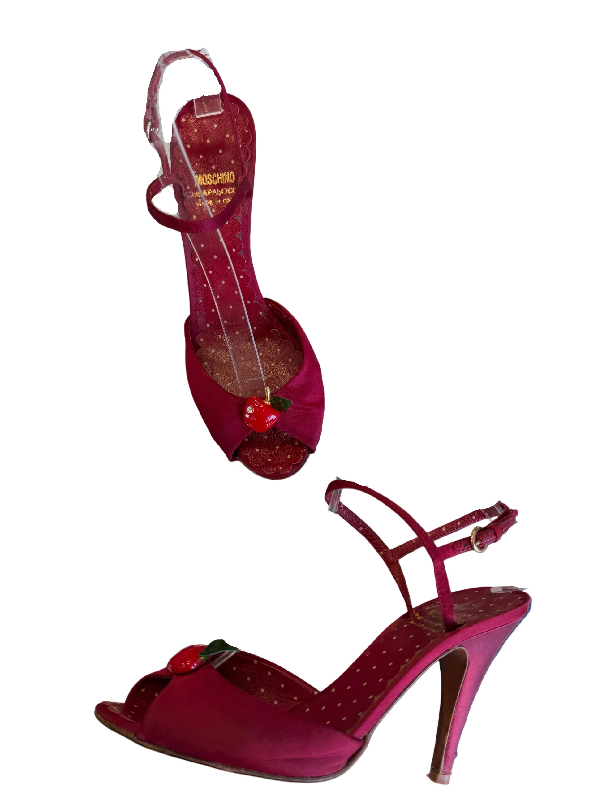 Sandali Moschino mele rosse 90s
