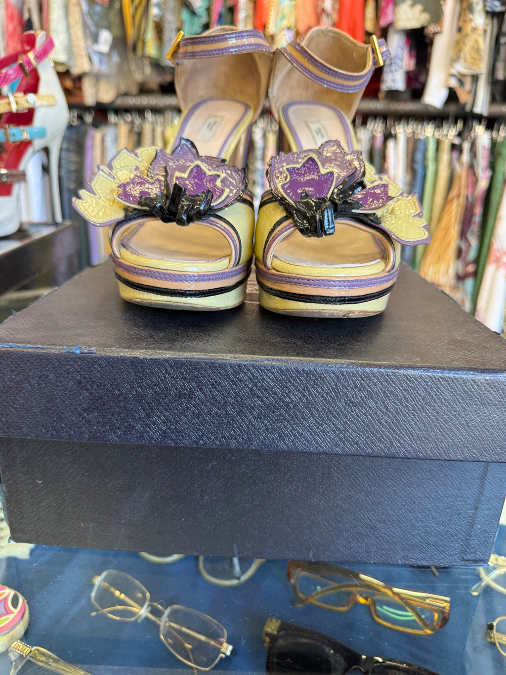 Sandali Prada SS2008 fiore viola