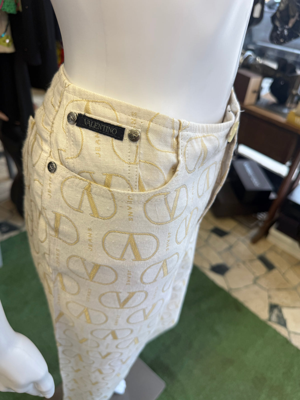 Pantalone Valentino Garavani V logo anni 90s