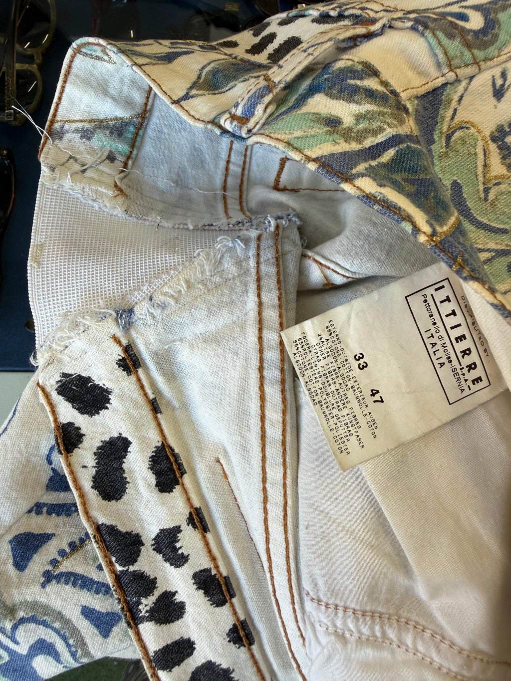 Jeans Roberto Cavalli SS2005 leopardo e fiori