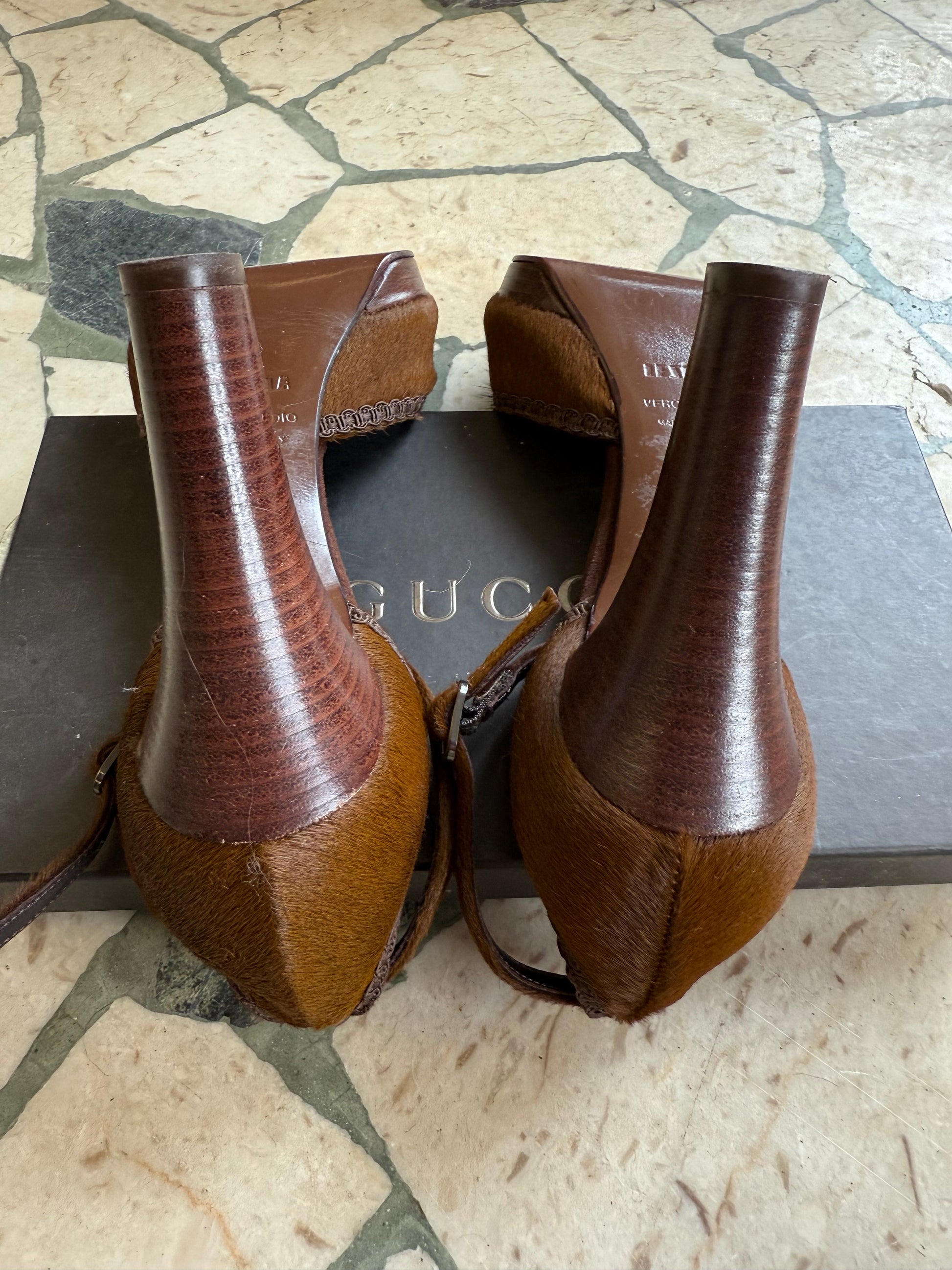 Sandali gioiello  Le Silla in cavallino e visone