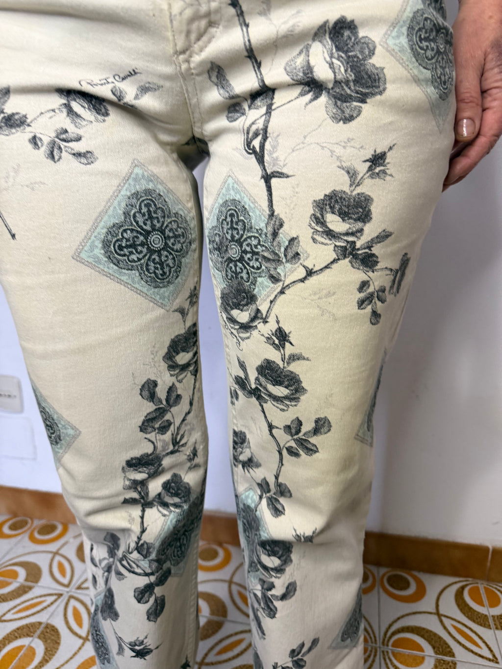 Jeans rose e mandala Roberto Cavalli FW2005