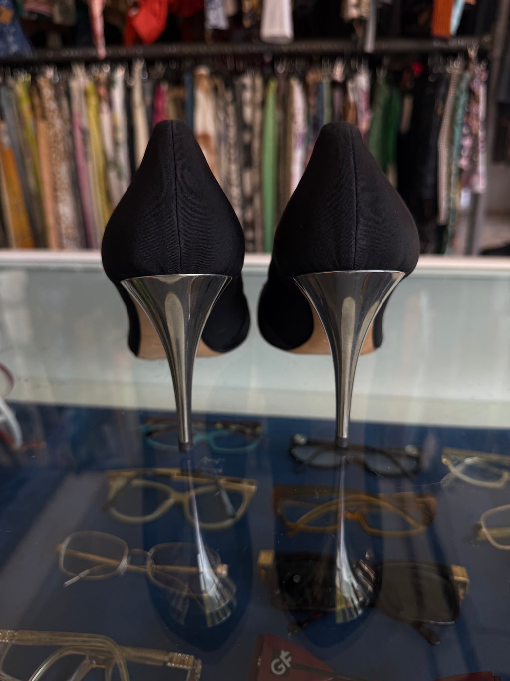 Tacchi Giuseppe Zanotti seta e pietre 00s nuovi