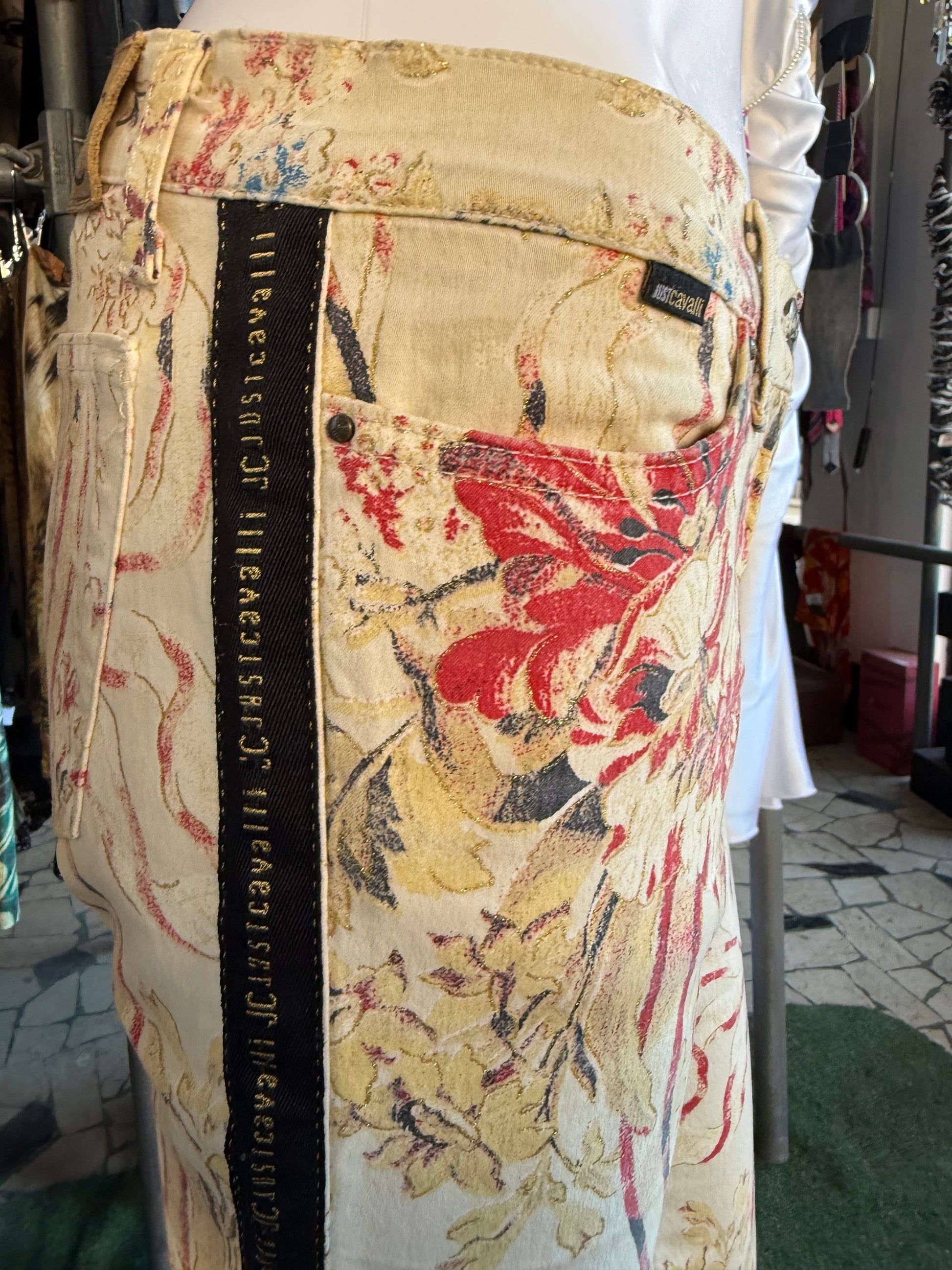 Jeans Roberto Cavalli bouquet di fiori 2000”