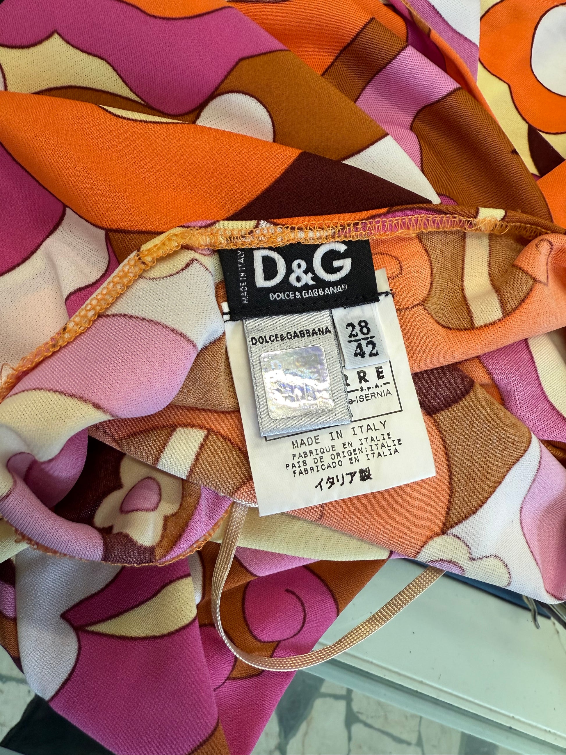 Abito D&G SS2004 stampa floreale