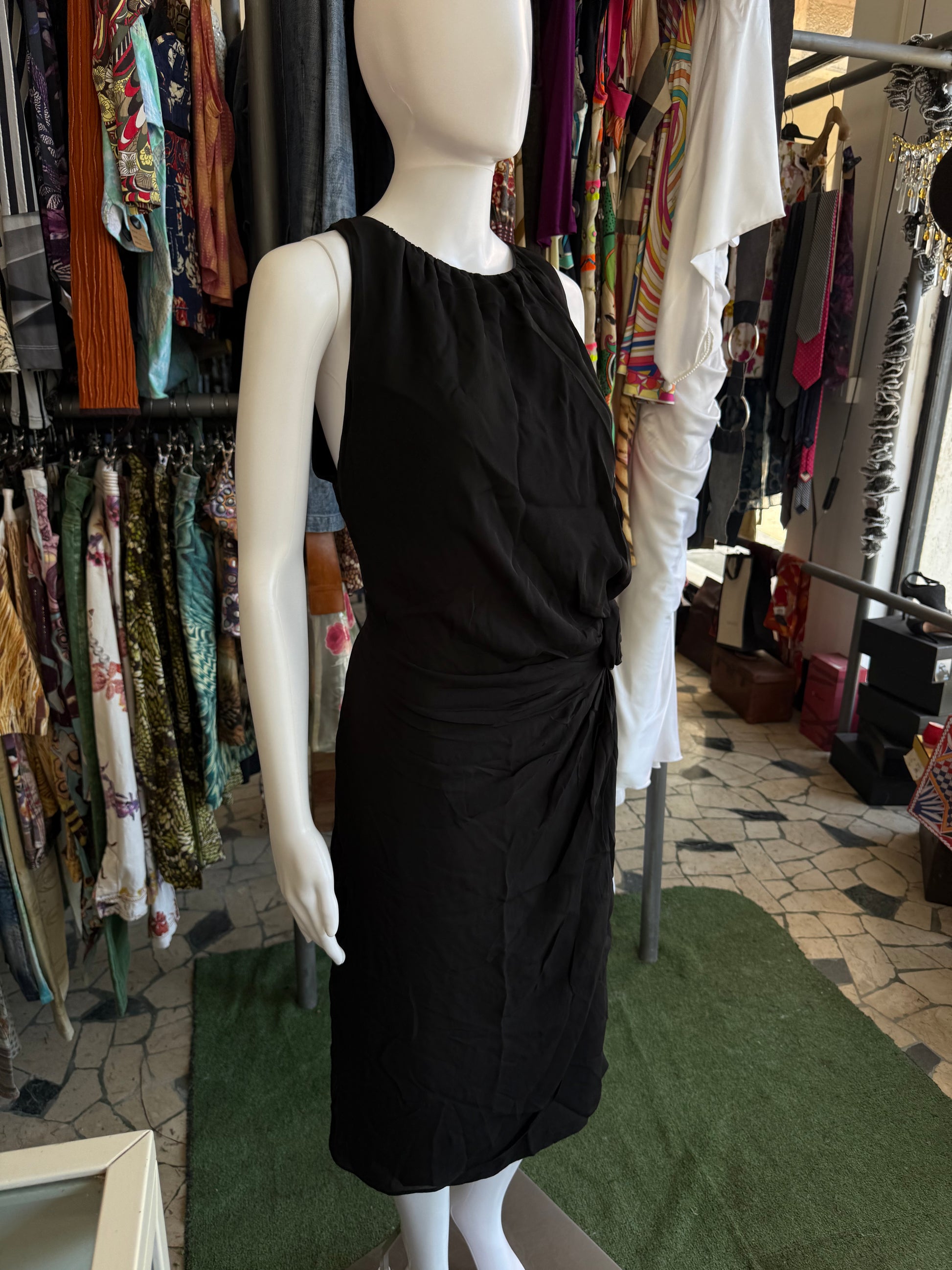 Abito Moschino fiore seta 2000s