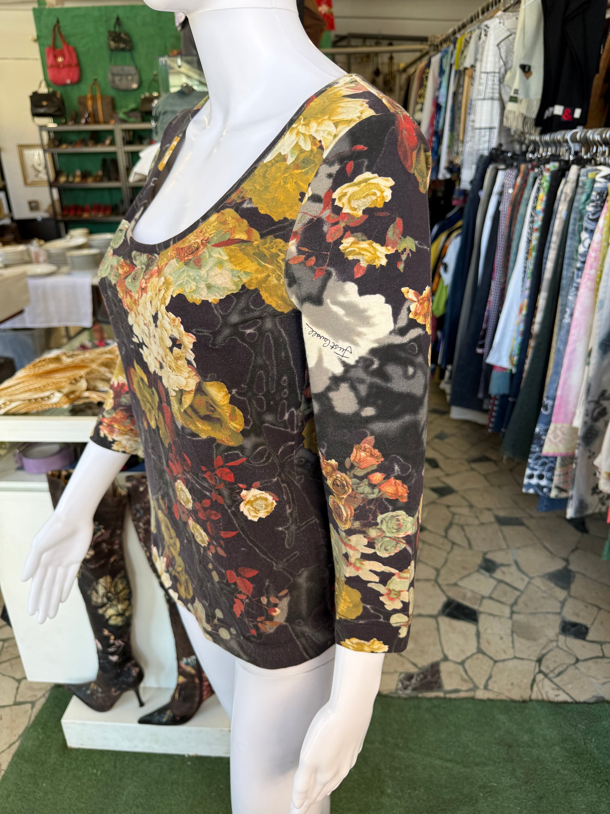 Top Roberto Cavalli floreale 2000s