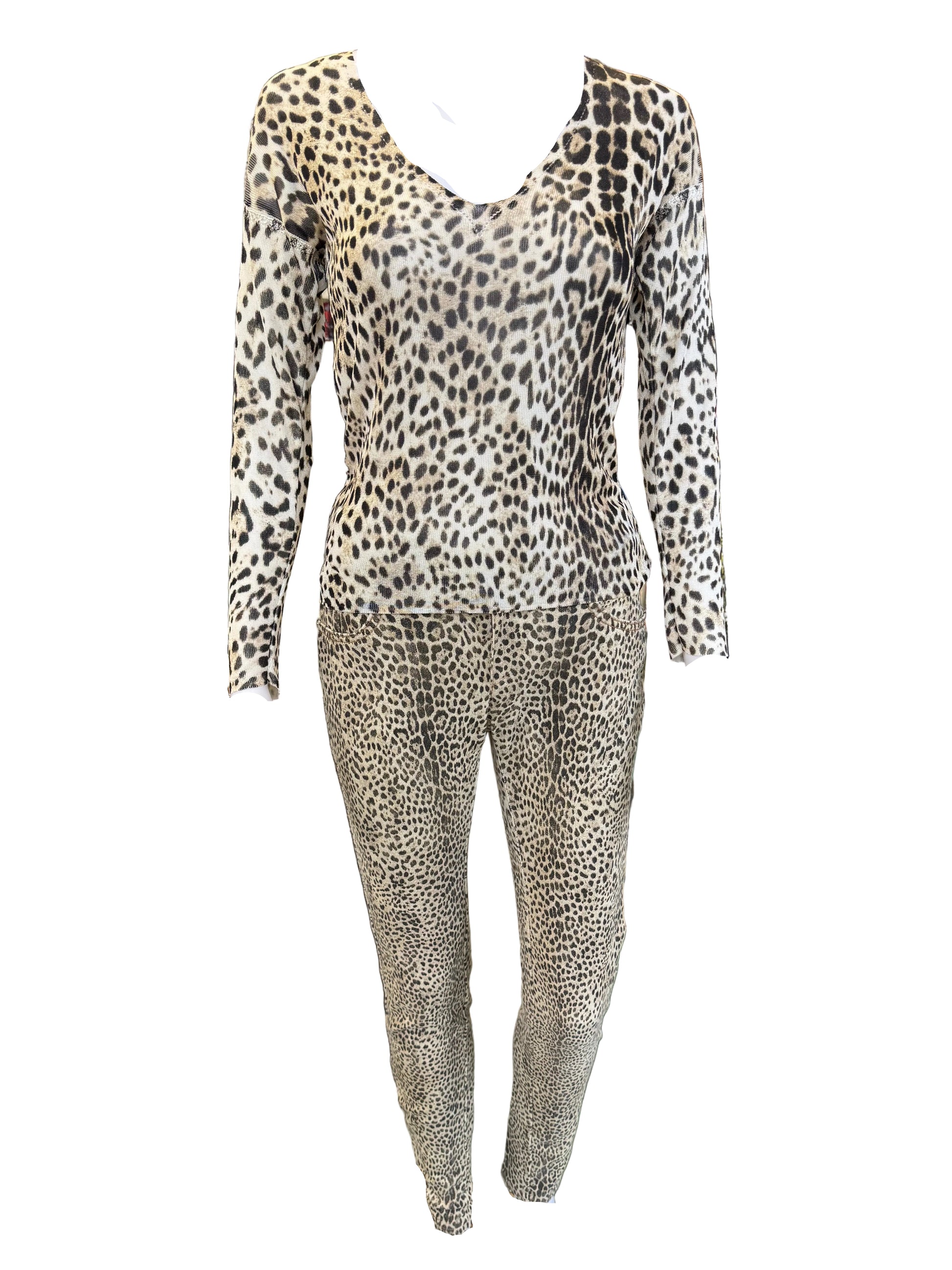 Completo Roberto Cavalli leopardo FW1997