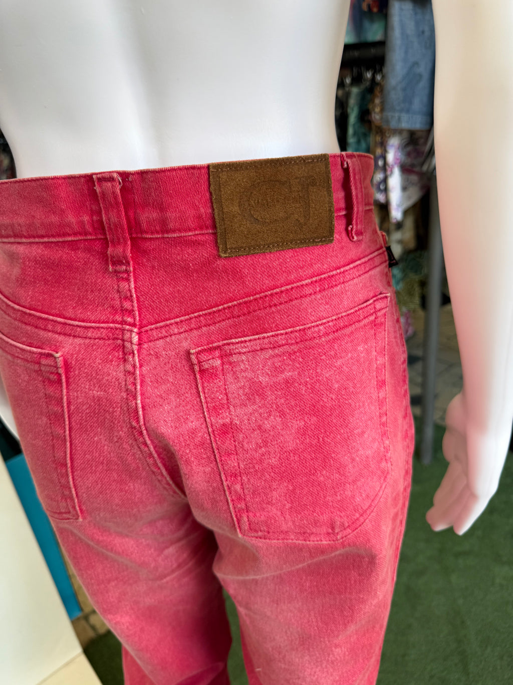 Jeans Roberto Cavalli fucsia sabbiato 90s