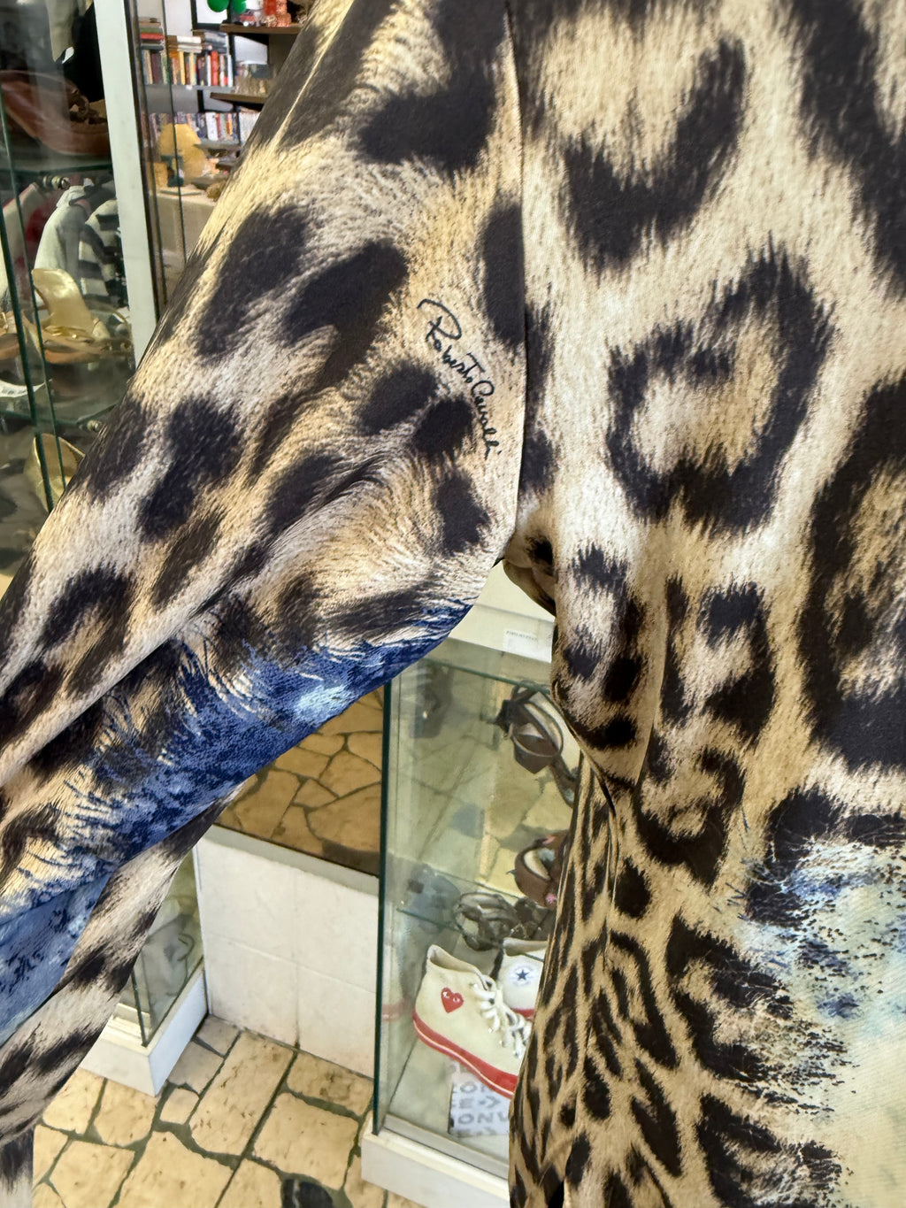 Blusa Roberto Cavalli FW2001 Leopard