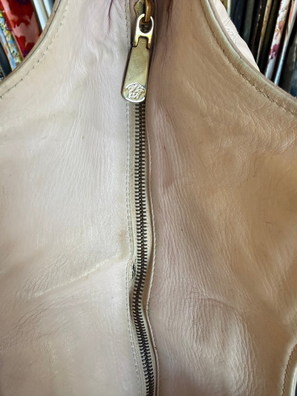 Borsa Versace barocco in nappa rosa