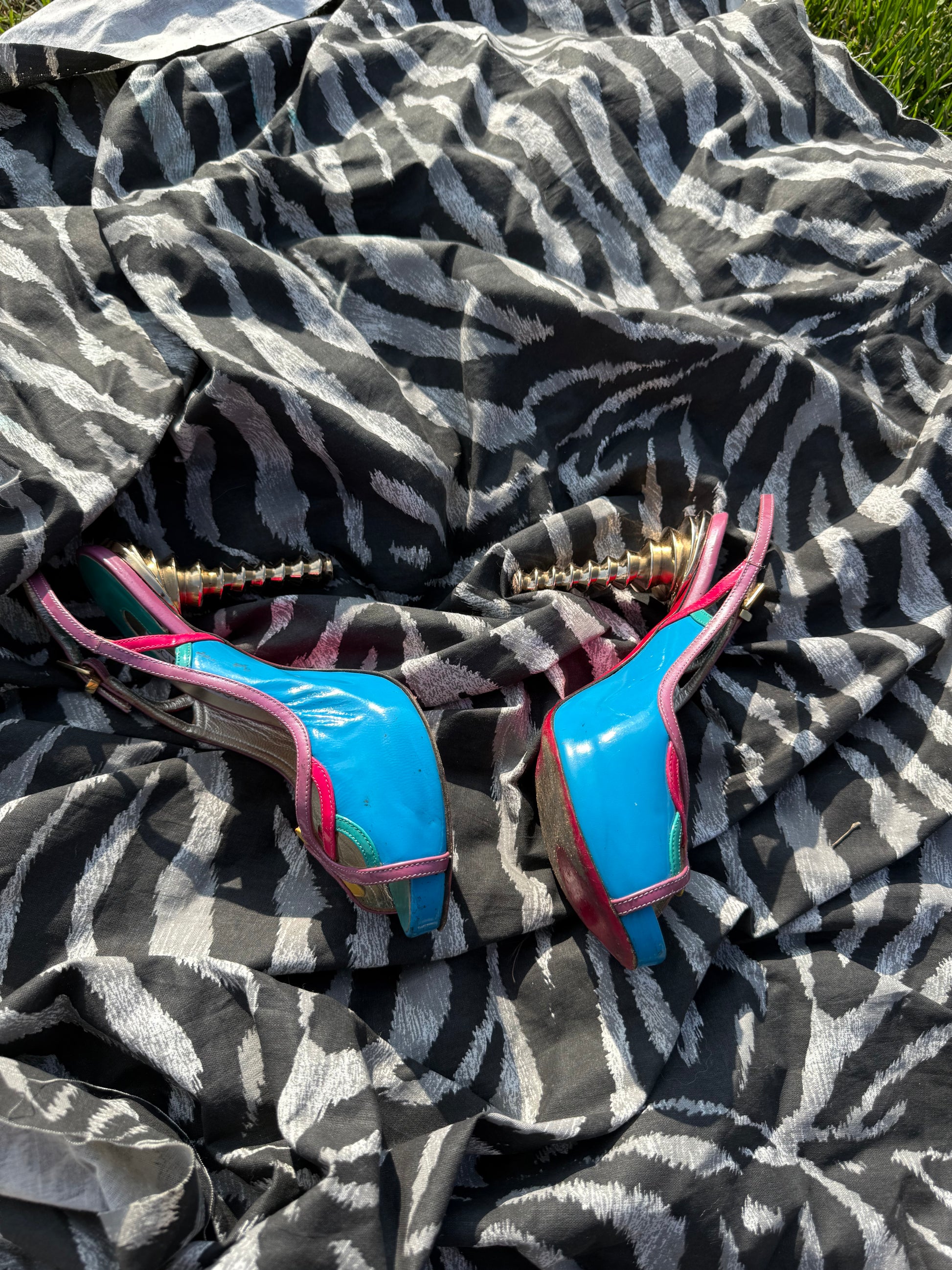 Sandali tacco alto slingback Luciano Padovan anni 90