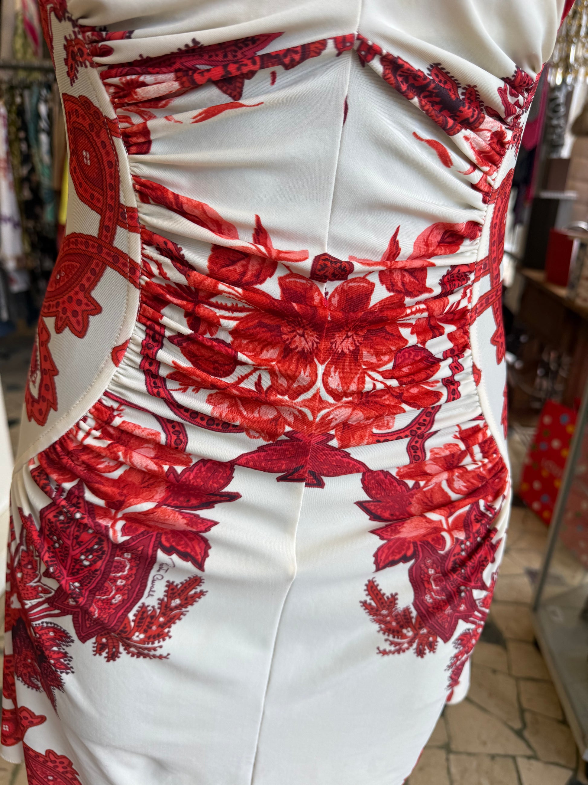 Abito fiori e paisley Roberto Cavalli SS2007
