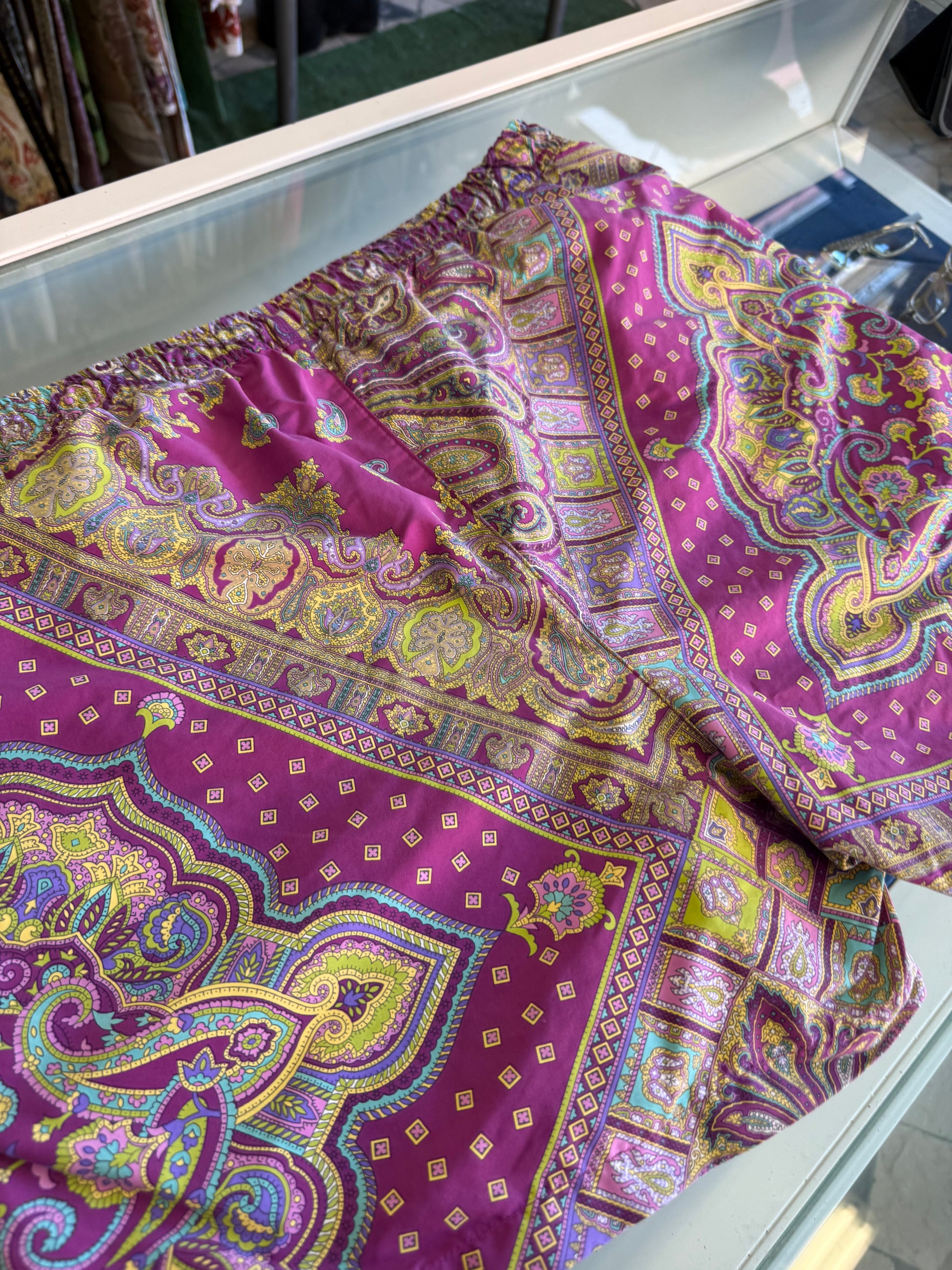 Costume da bagno Etro stampa paisley viola 00s