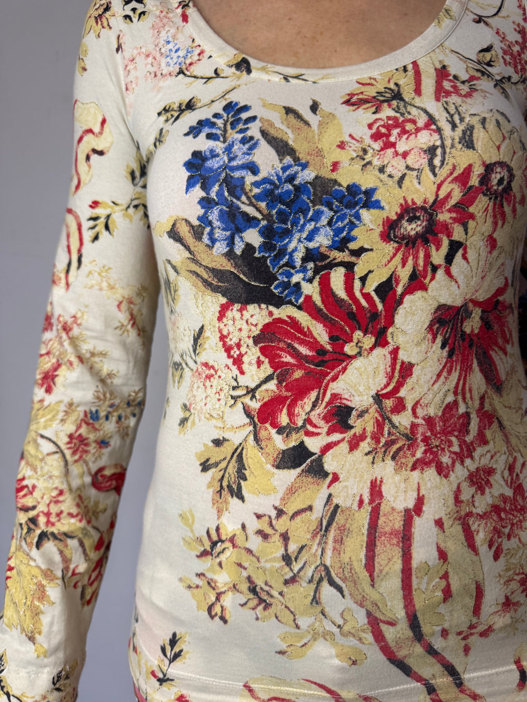 Top floreale bouquet Roberto Cavalli Just 2000”