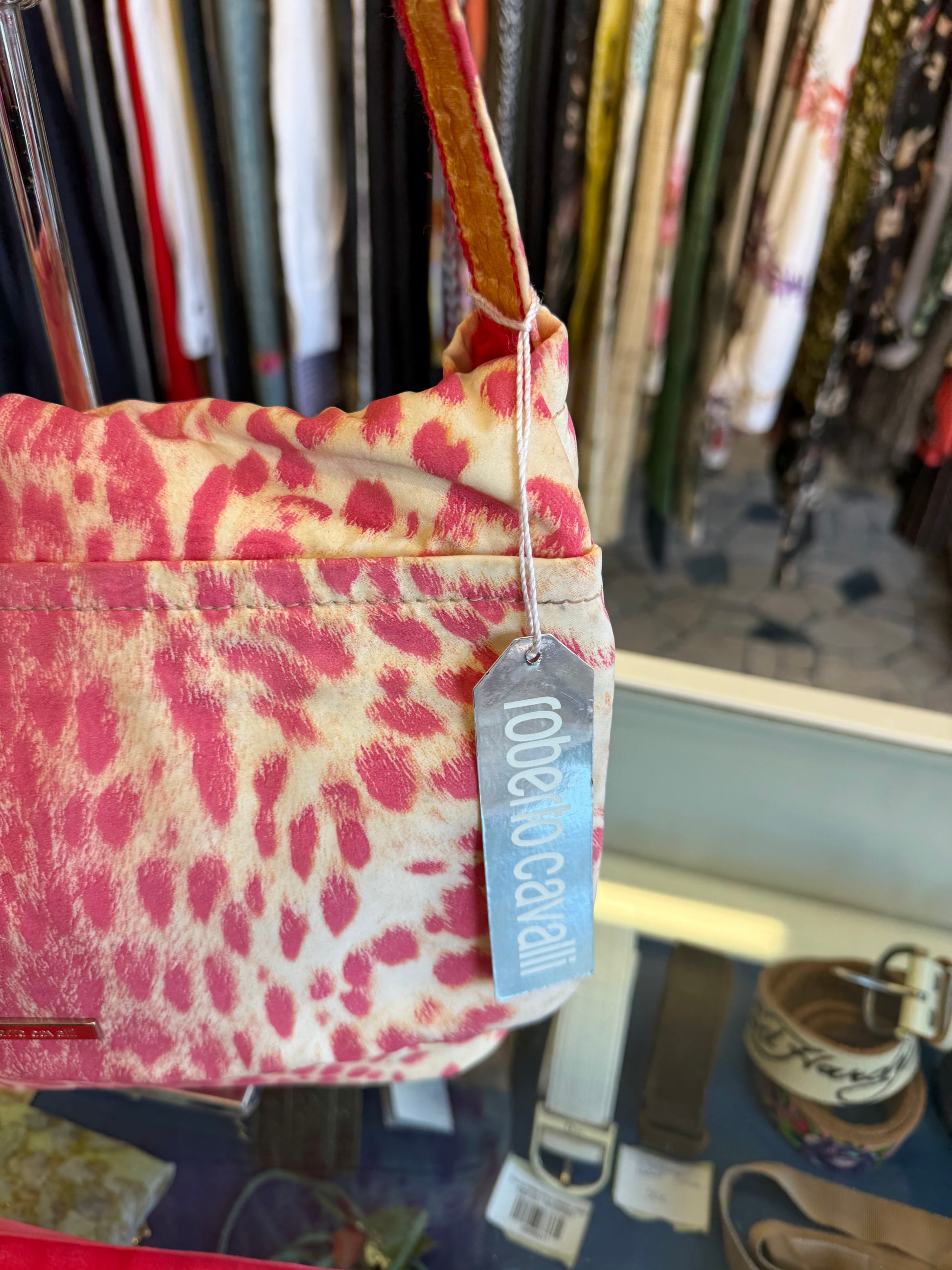 Borsa Roberto Cavalli SS2000 pink leopard print