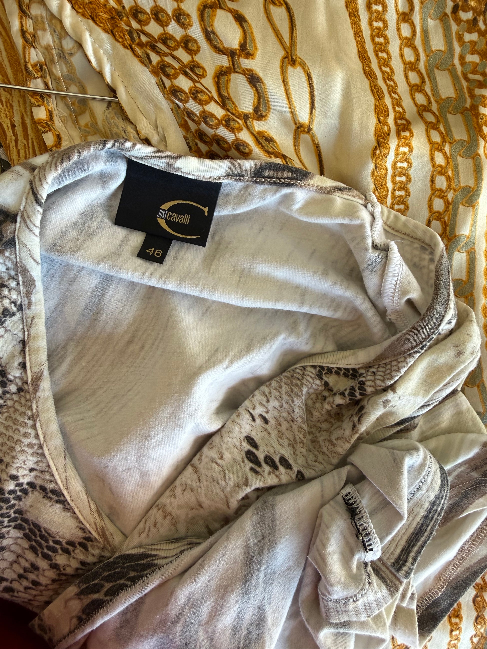 Top Roberto Cavalli pitone sfumato 2000s