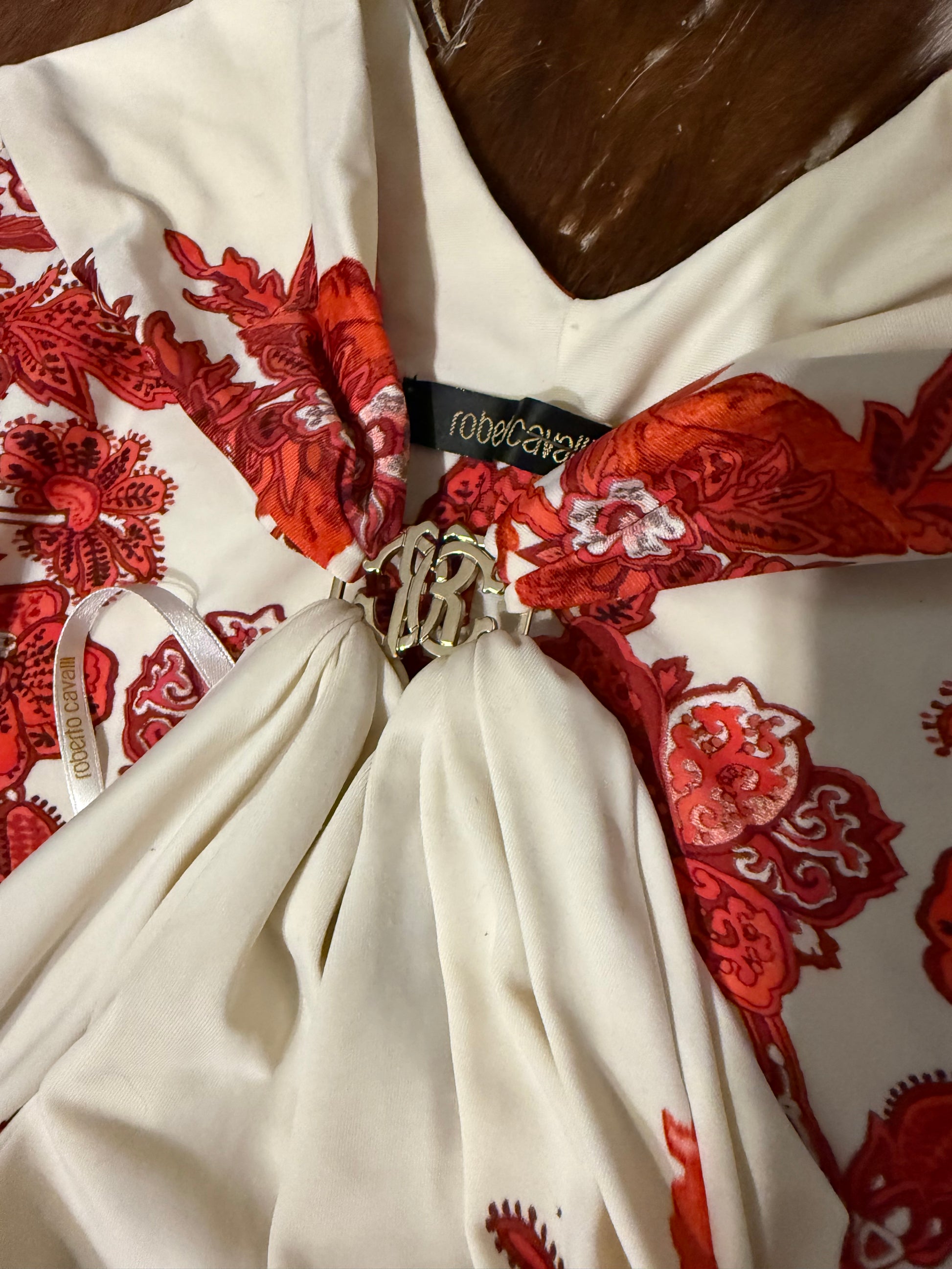 Abito fiori e paisley Roberto Cavalli SS2007