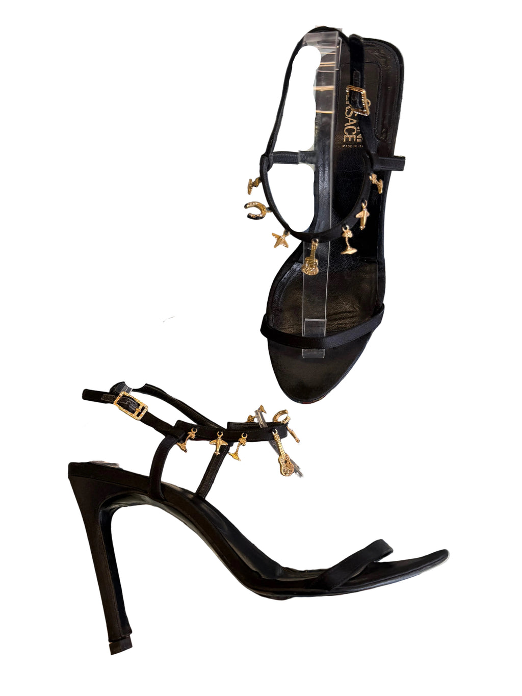 Sandali Versace charms gioiello 90s