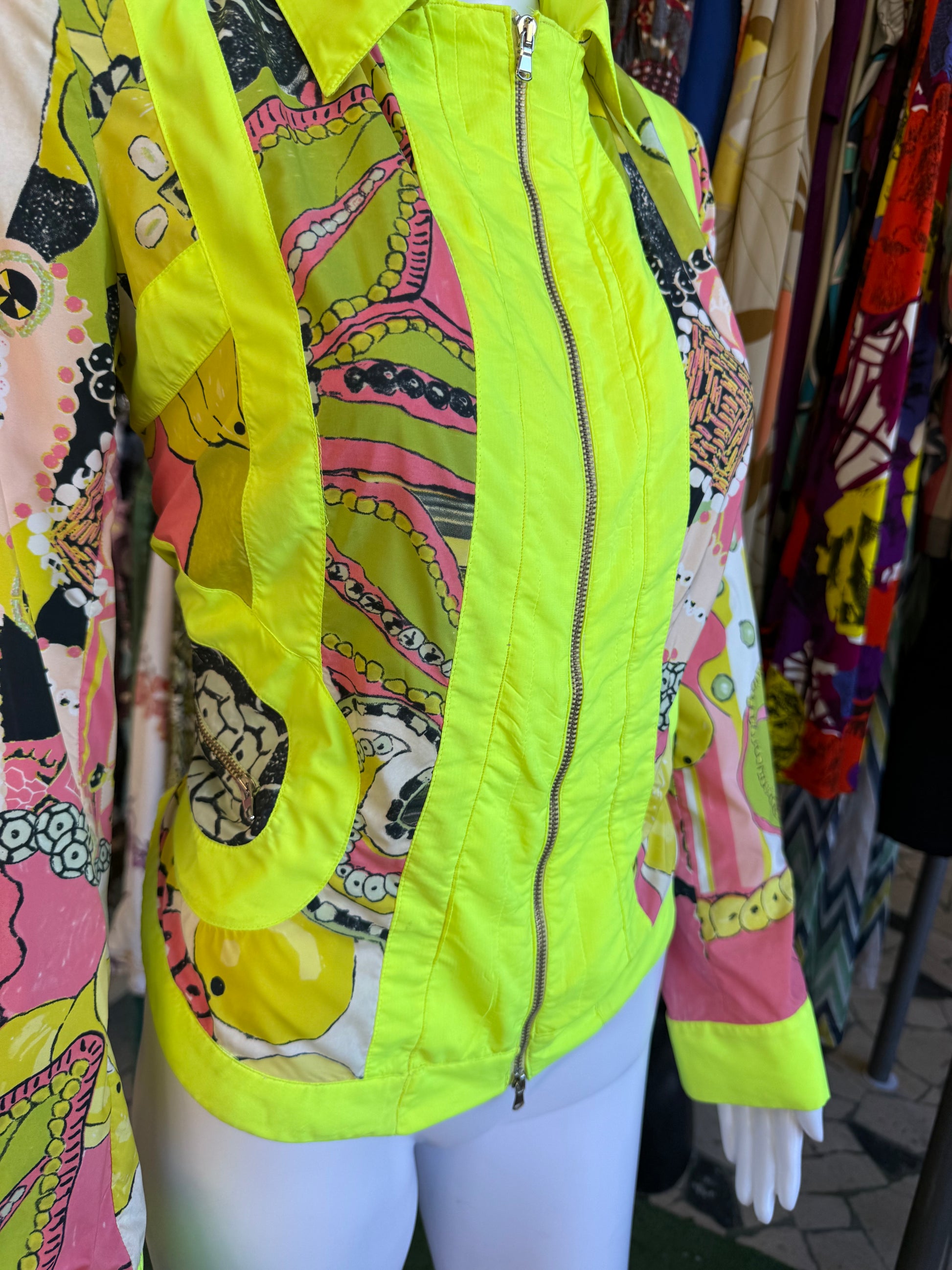 Giacca Christian Lacroix stampa fluo 00s