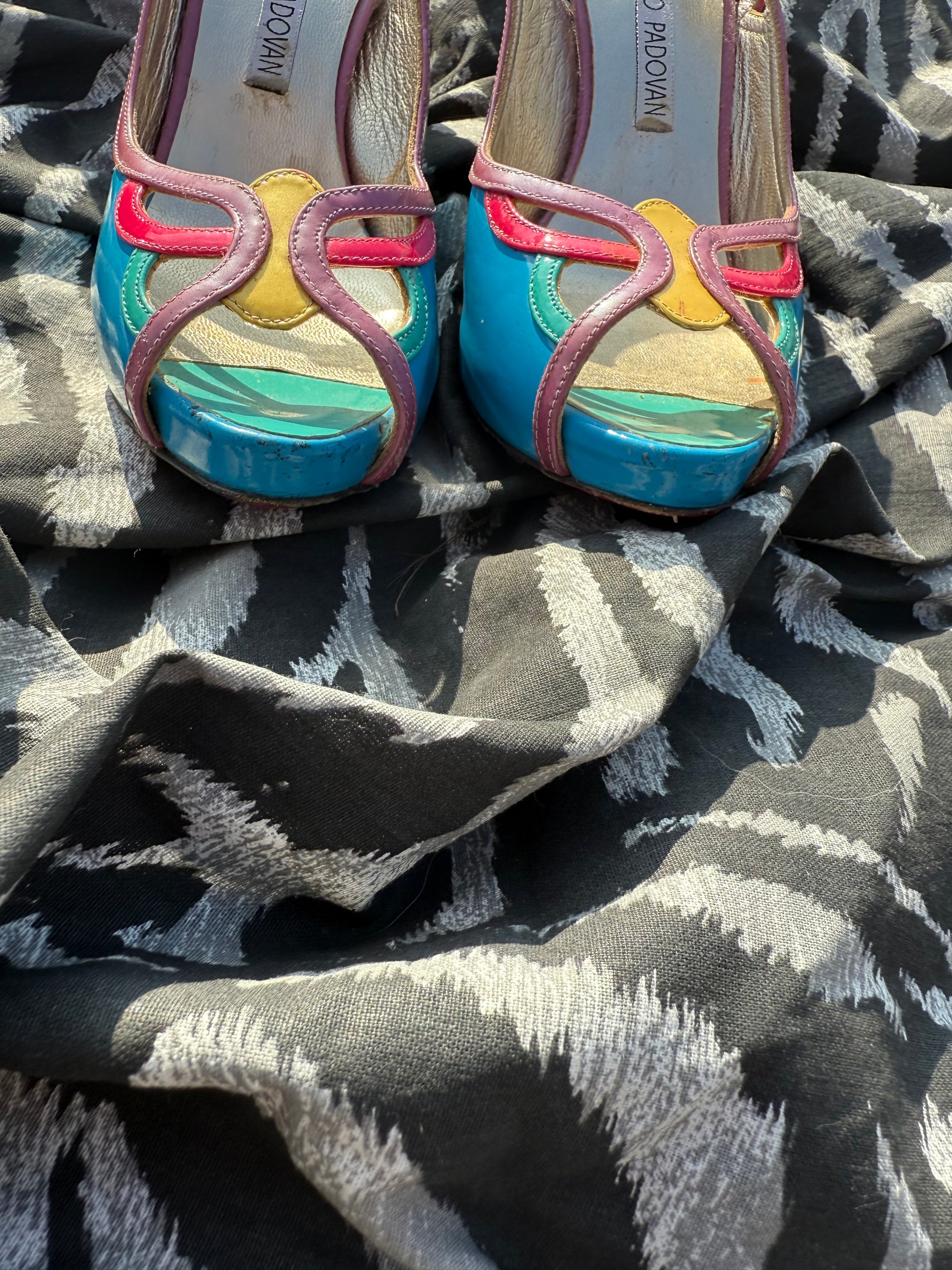 Sandali tacco alto slingback Luciano Padovan anni 90
