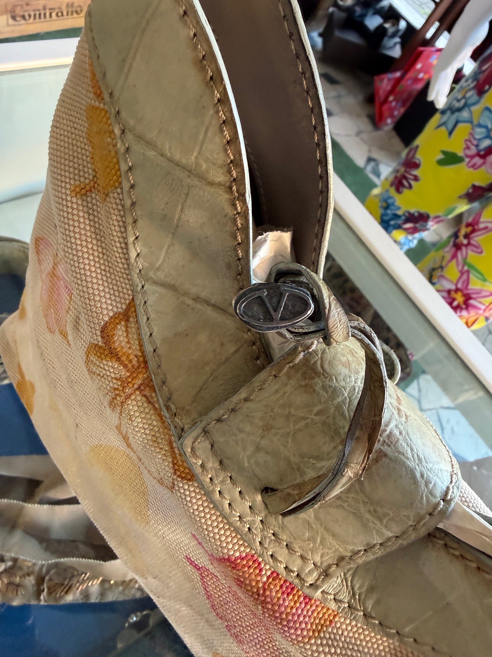 Borsa Valentino Garavani SS2004 farfalle e pelle croco