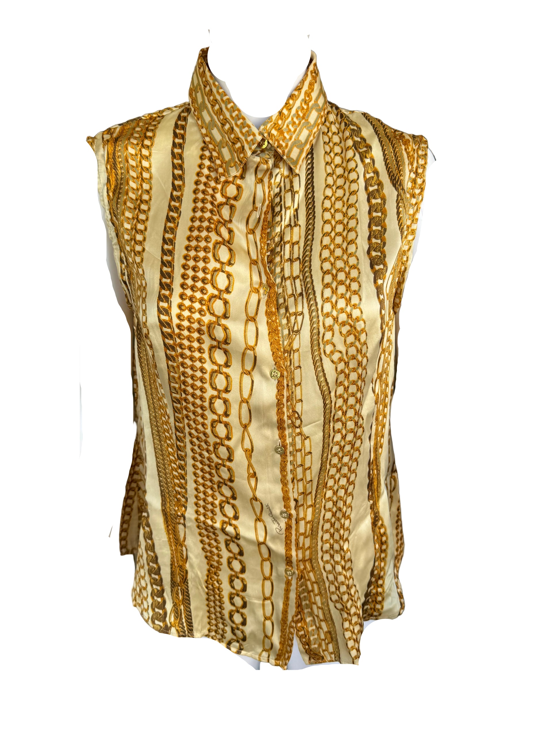 Camicia Roberto Cavalli smanicate FW2003 catene