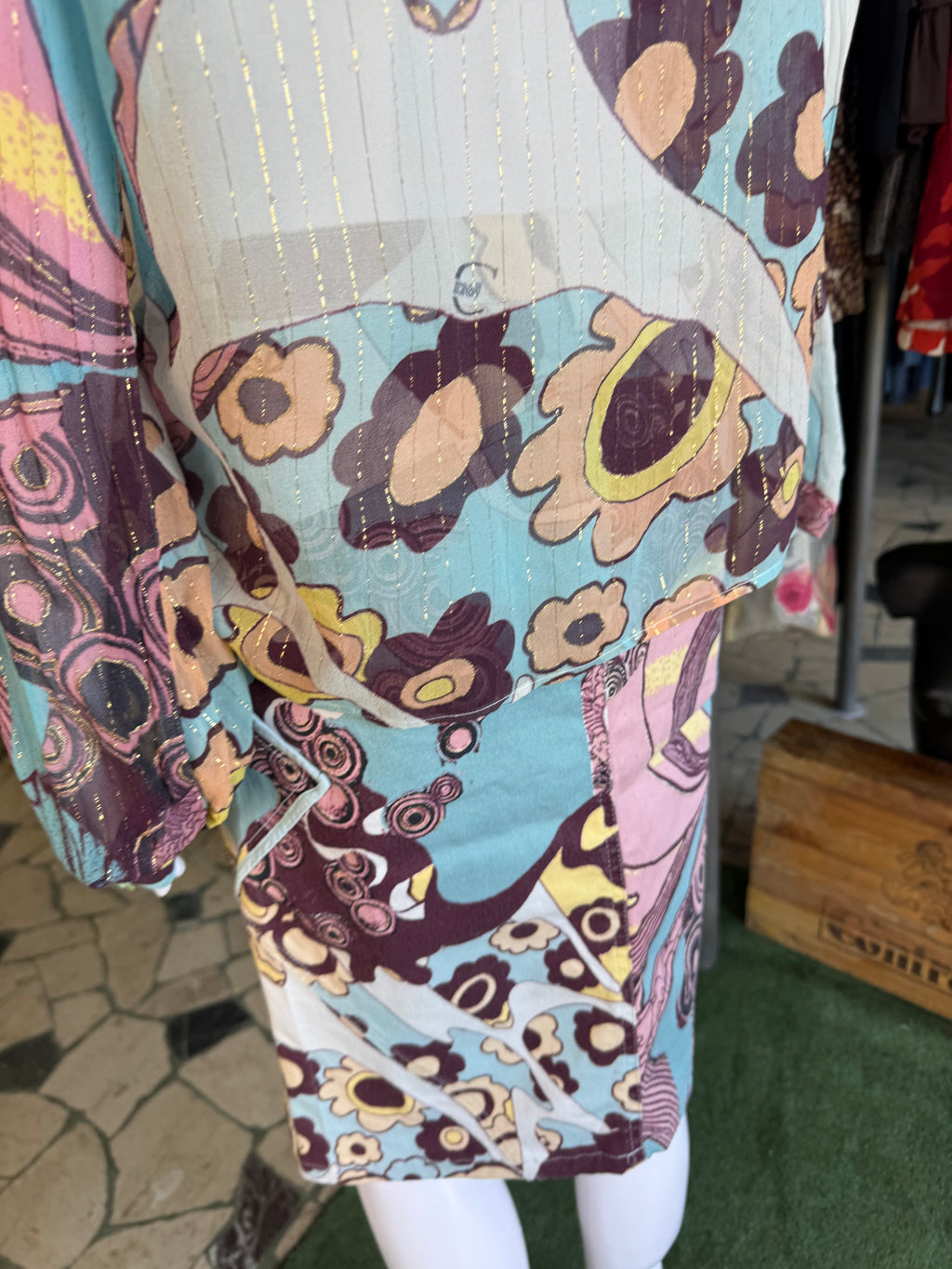 Completo Roberto Cavalli Just Sirena e fiori 2000s