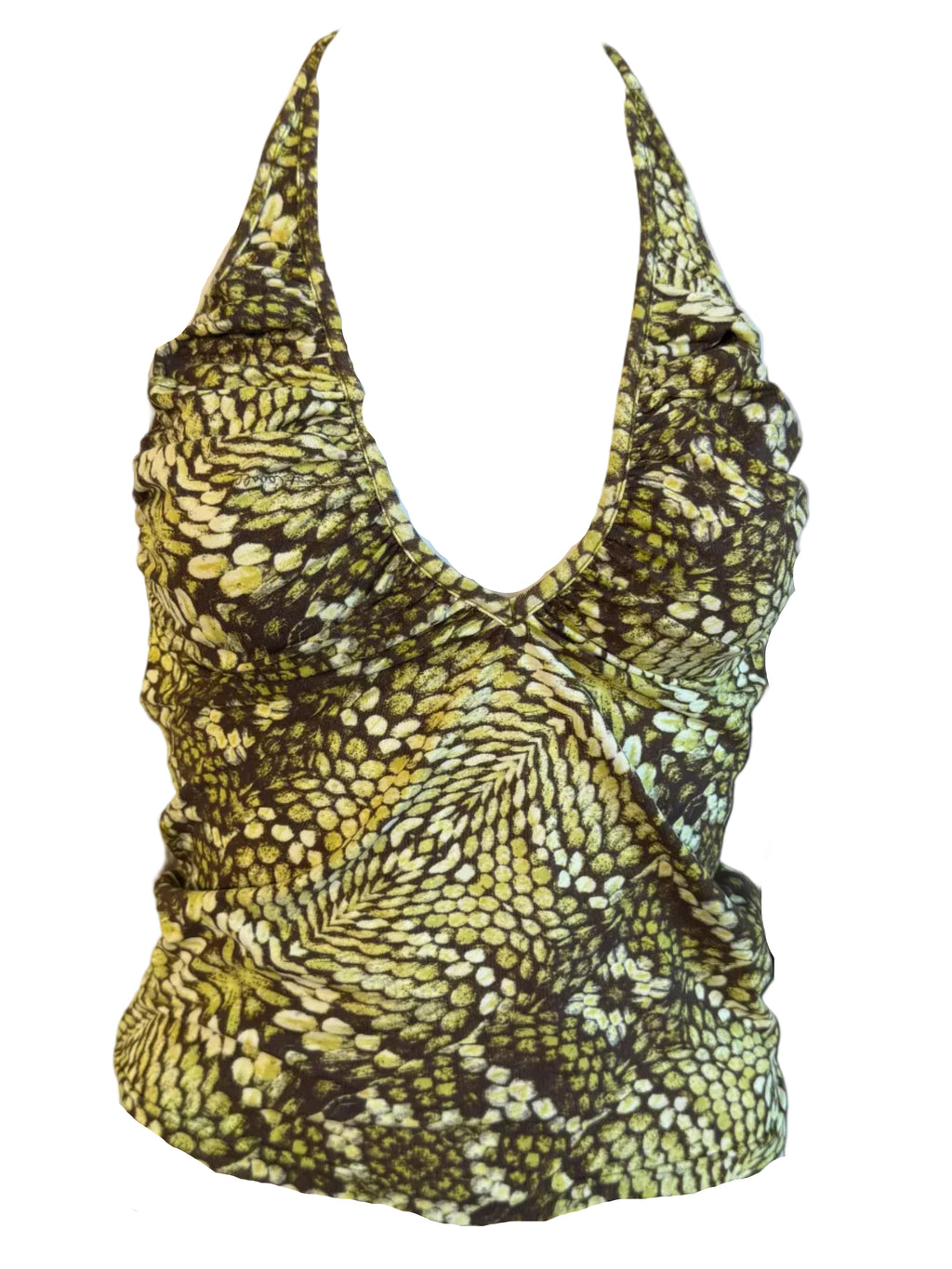 Top Roberto Cavalli pitone verde 00s