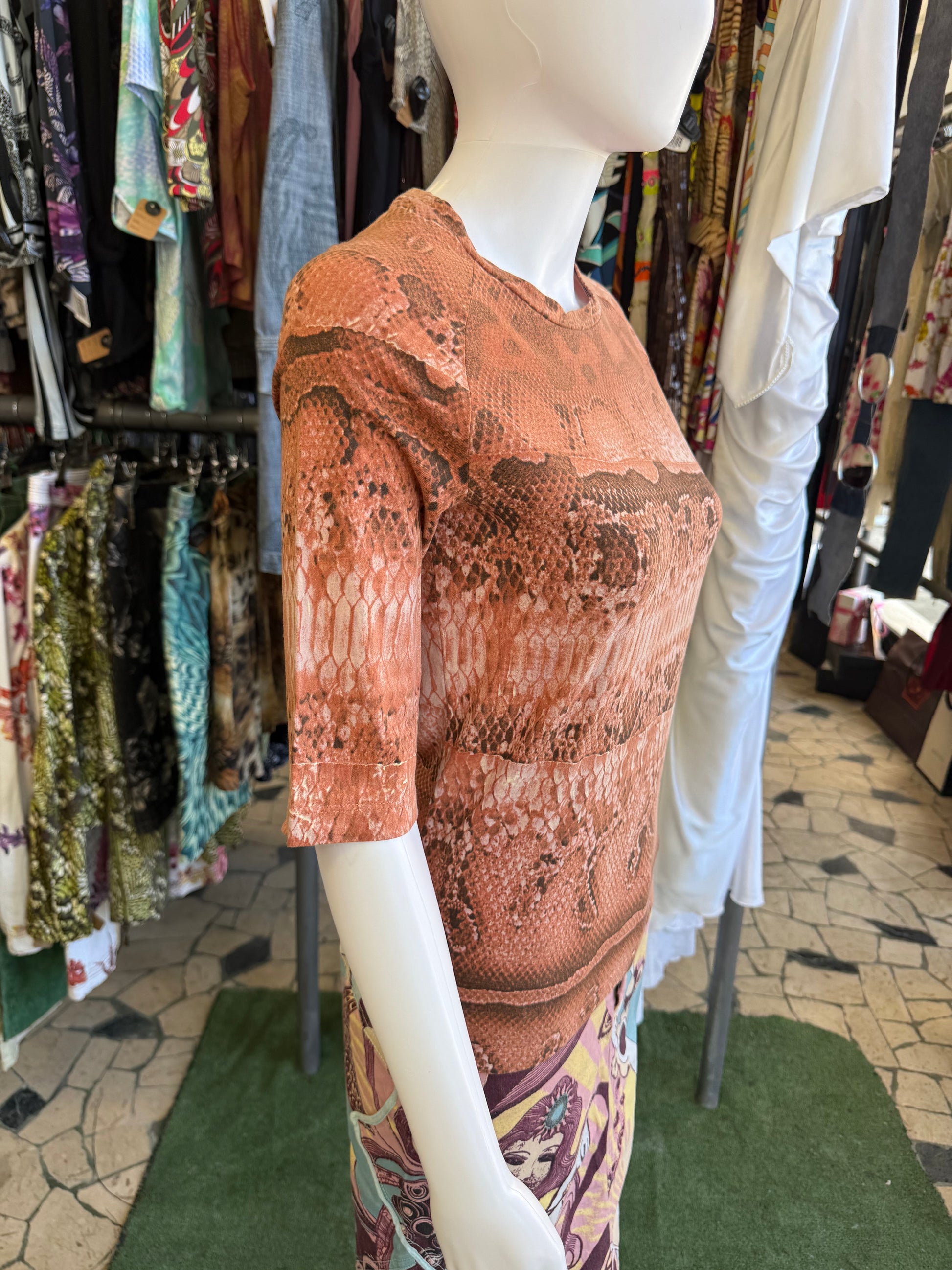Top Roberto Cavalli Just stampa pitone nuovo