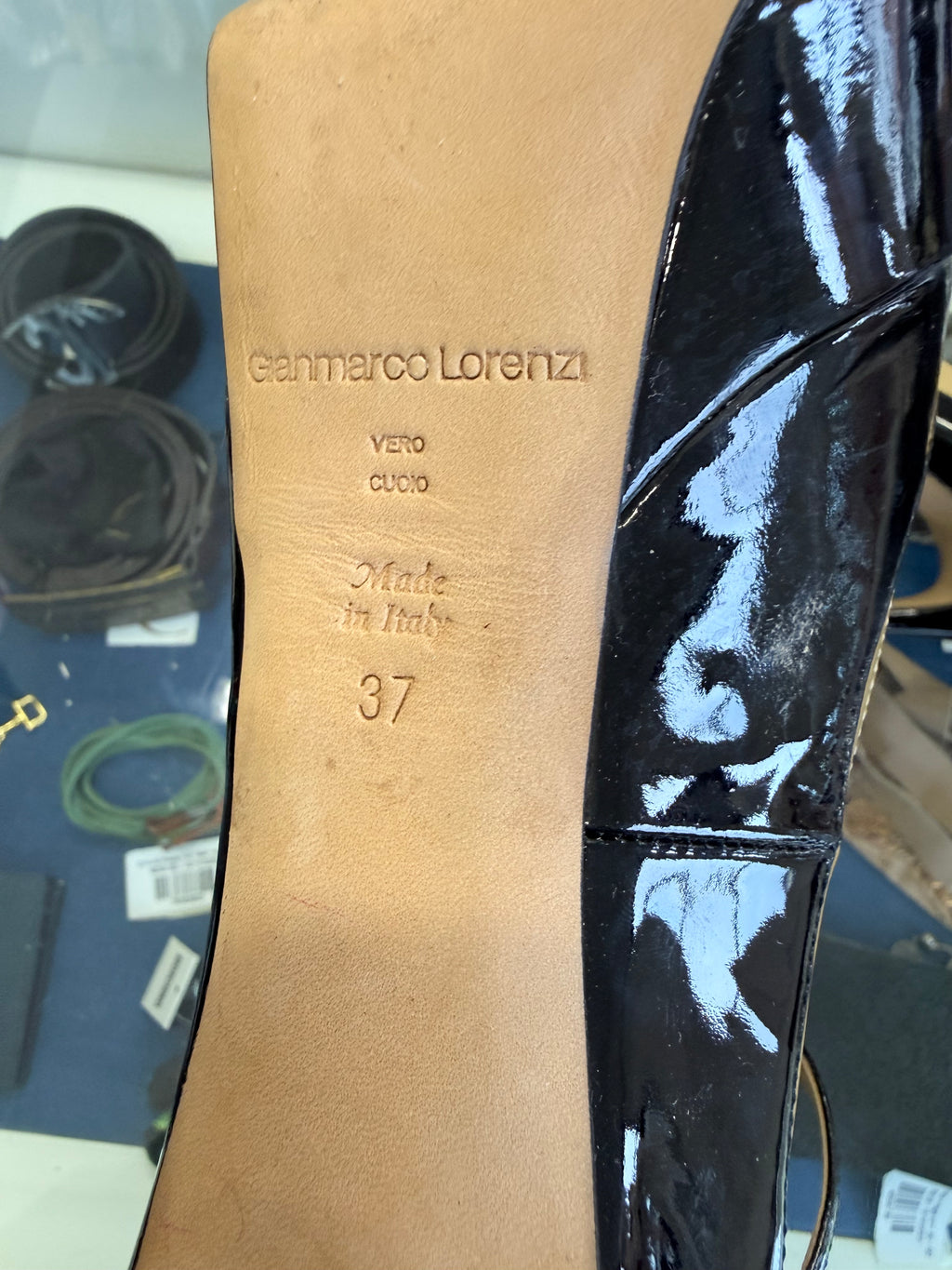 Décolleté Gianmarco Lorenzi 14 cm vernice