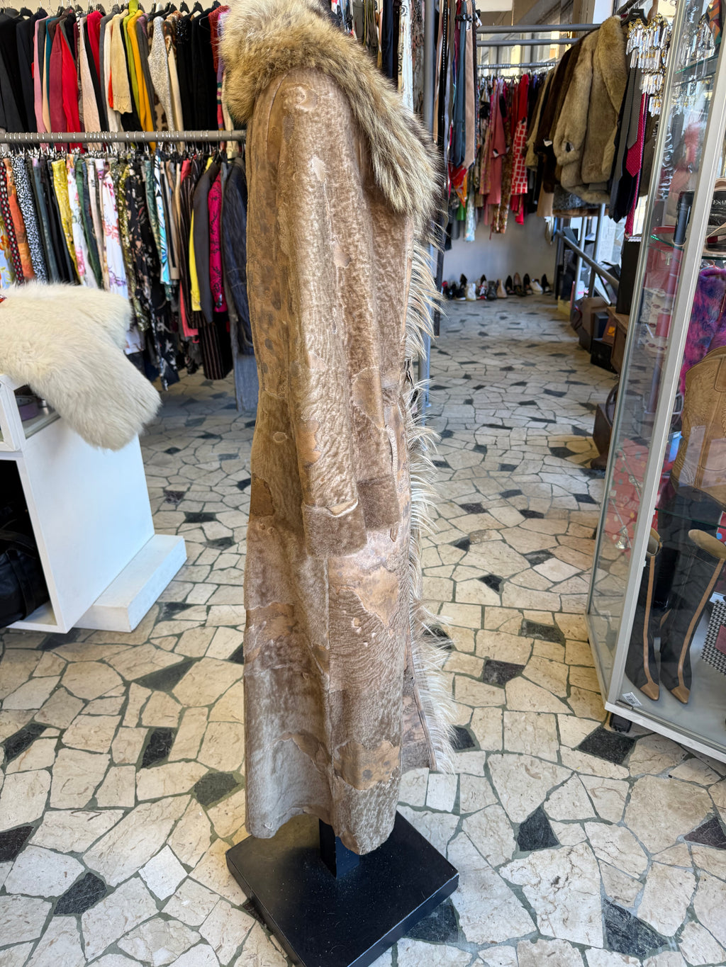 Cappotto shearling cavallino pezzato stile 2000