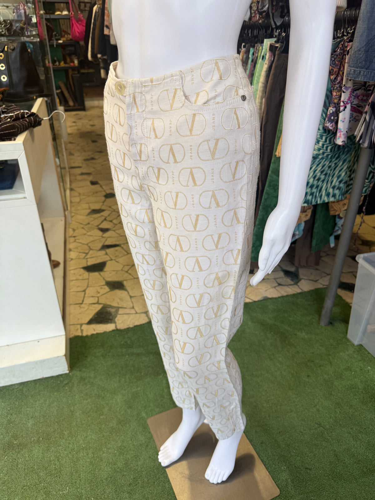 Pantalone Valentino Garavani V logo anni 90s