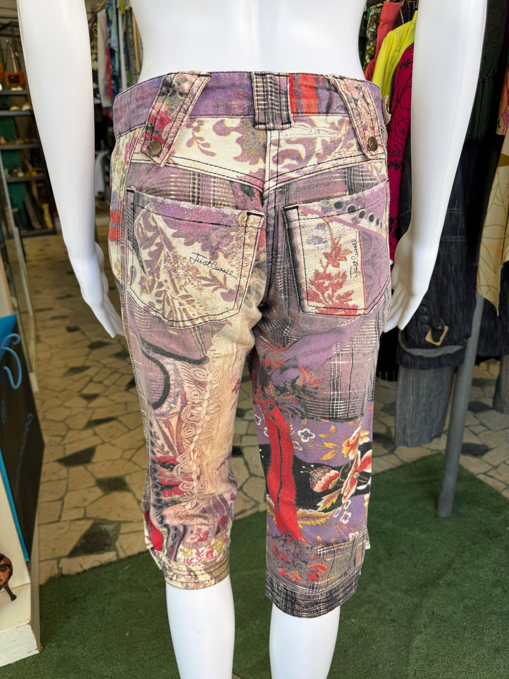 Jeans patchwork Roberto Cavalli Capri 2000s