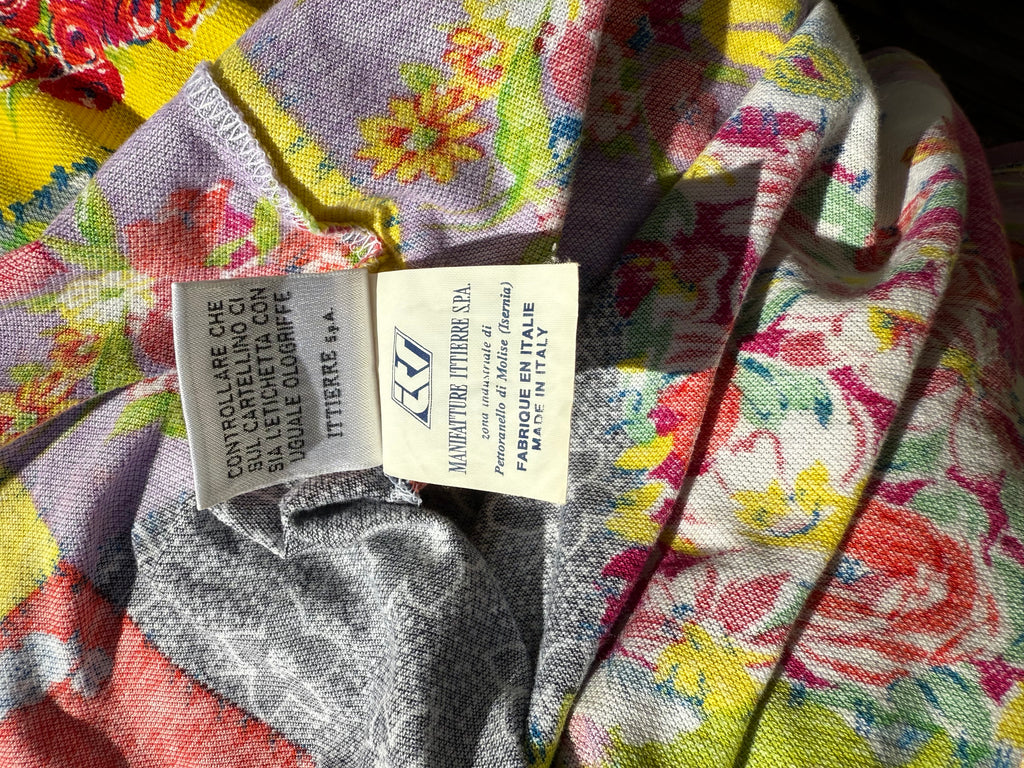 Polo uomo Versace anni 90" stampa patchwork floreale