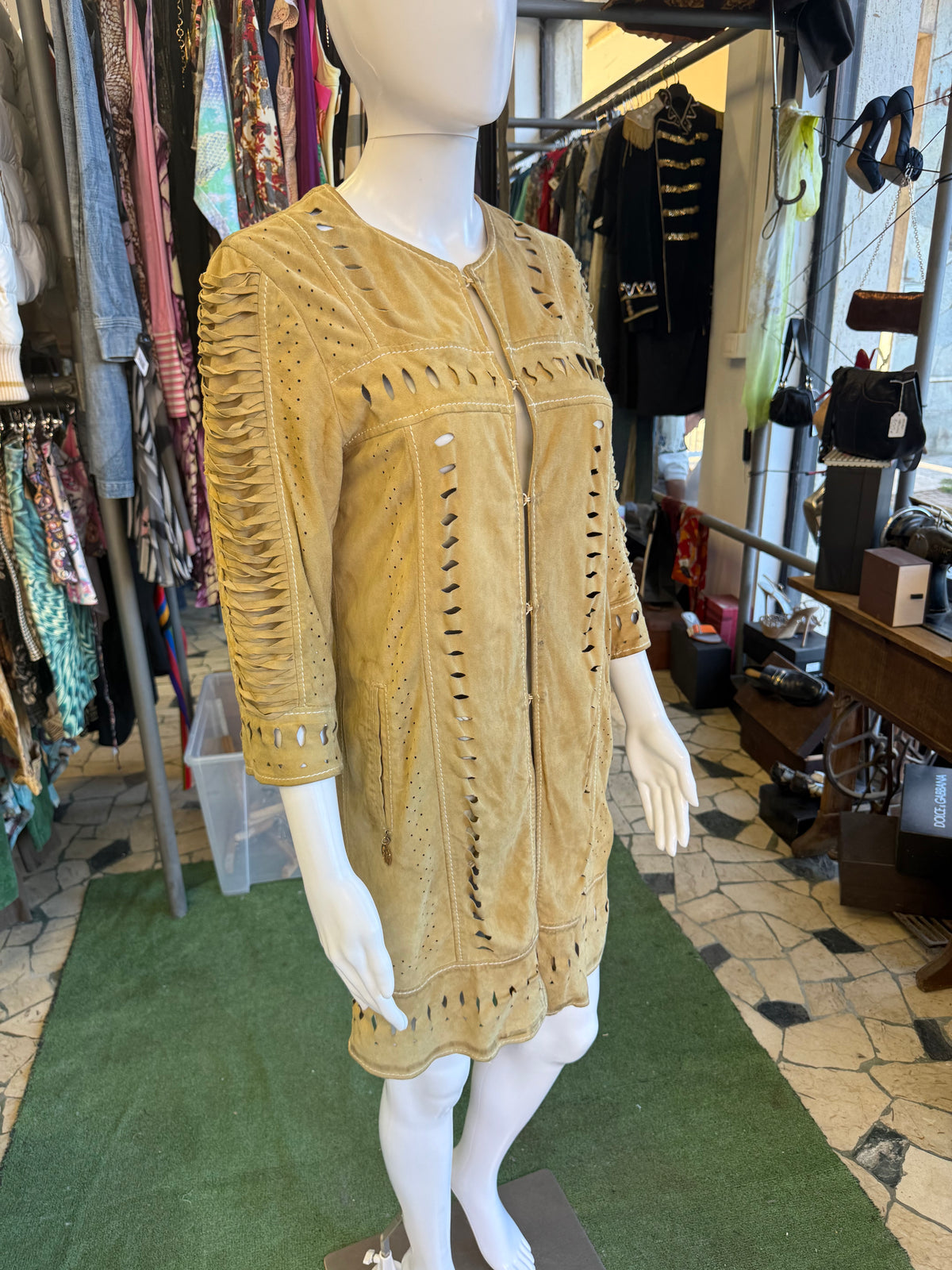 Giacca Western Roberto Cavalli in pelle 00s
