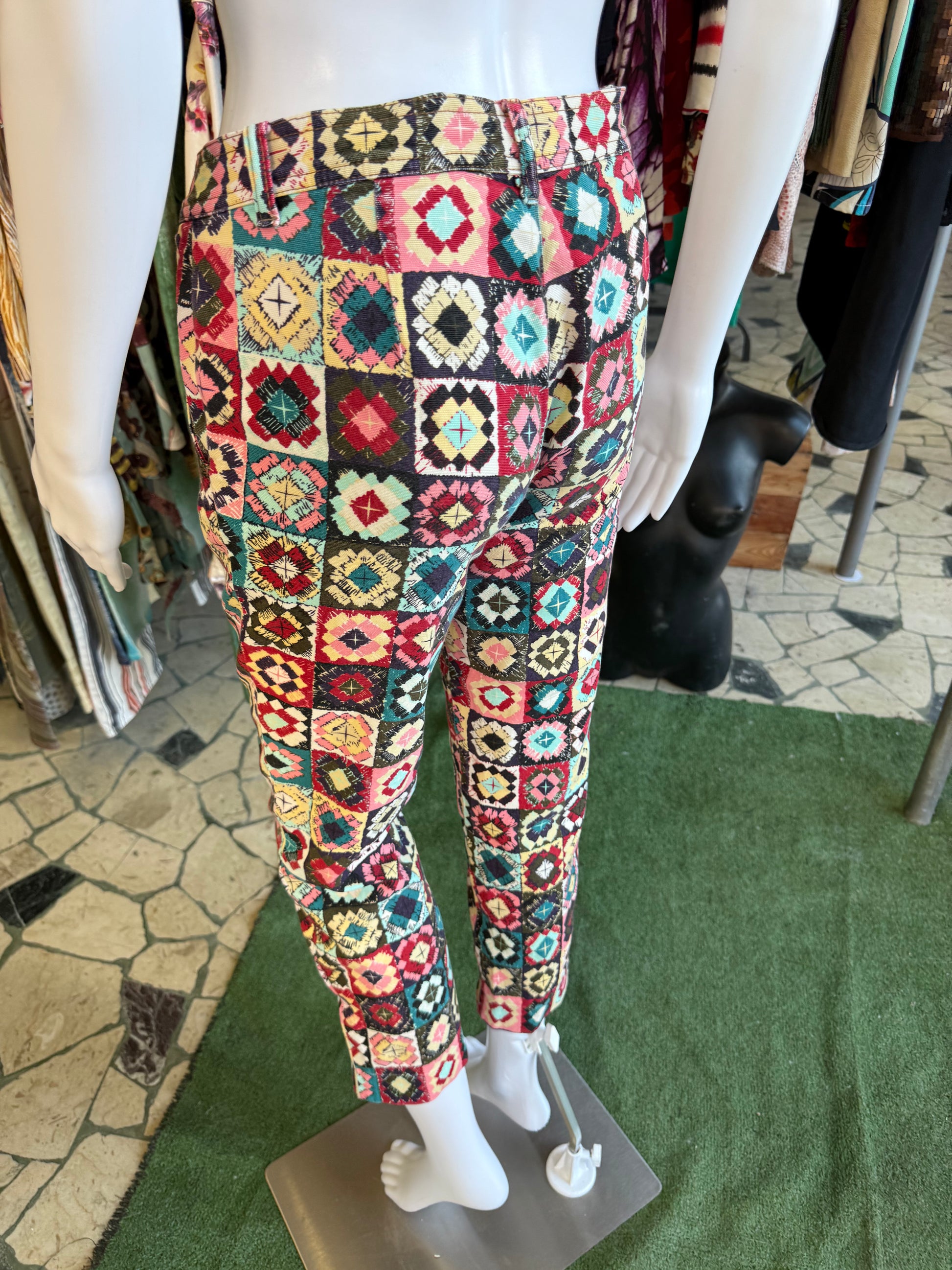 Jeans Capri Moschino patchwork 00s