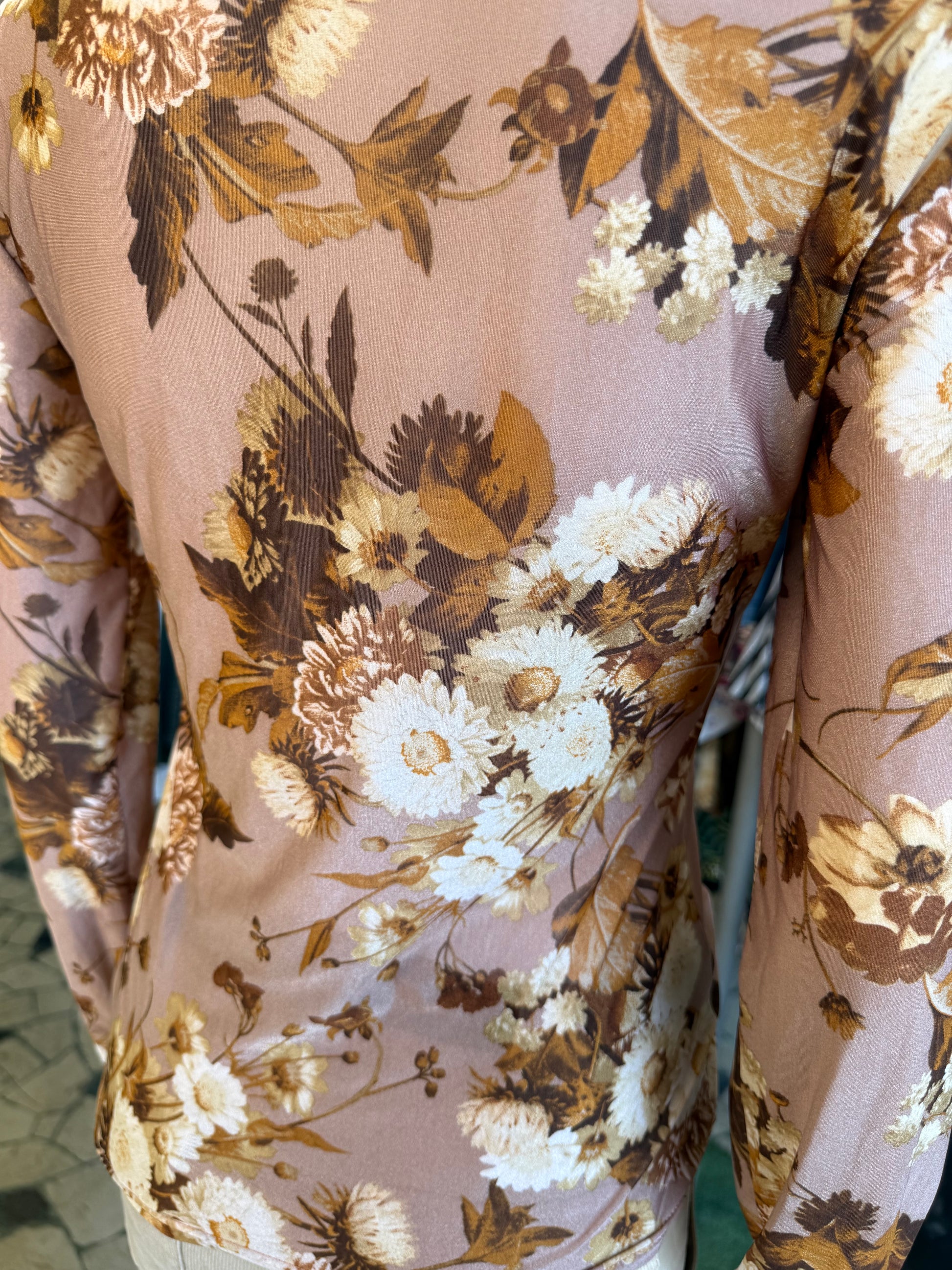 Top Roberto Cavalli manica lunga floreale 00s