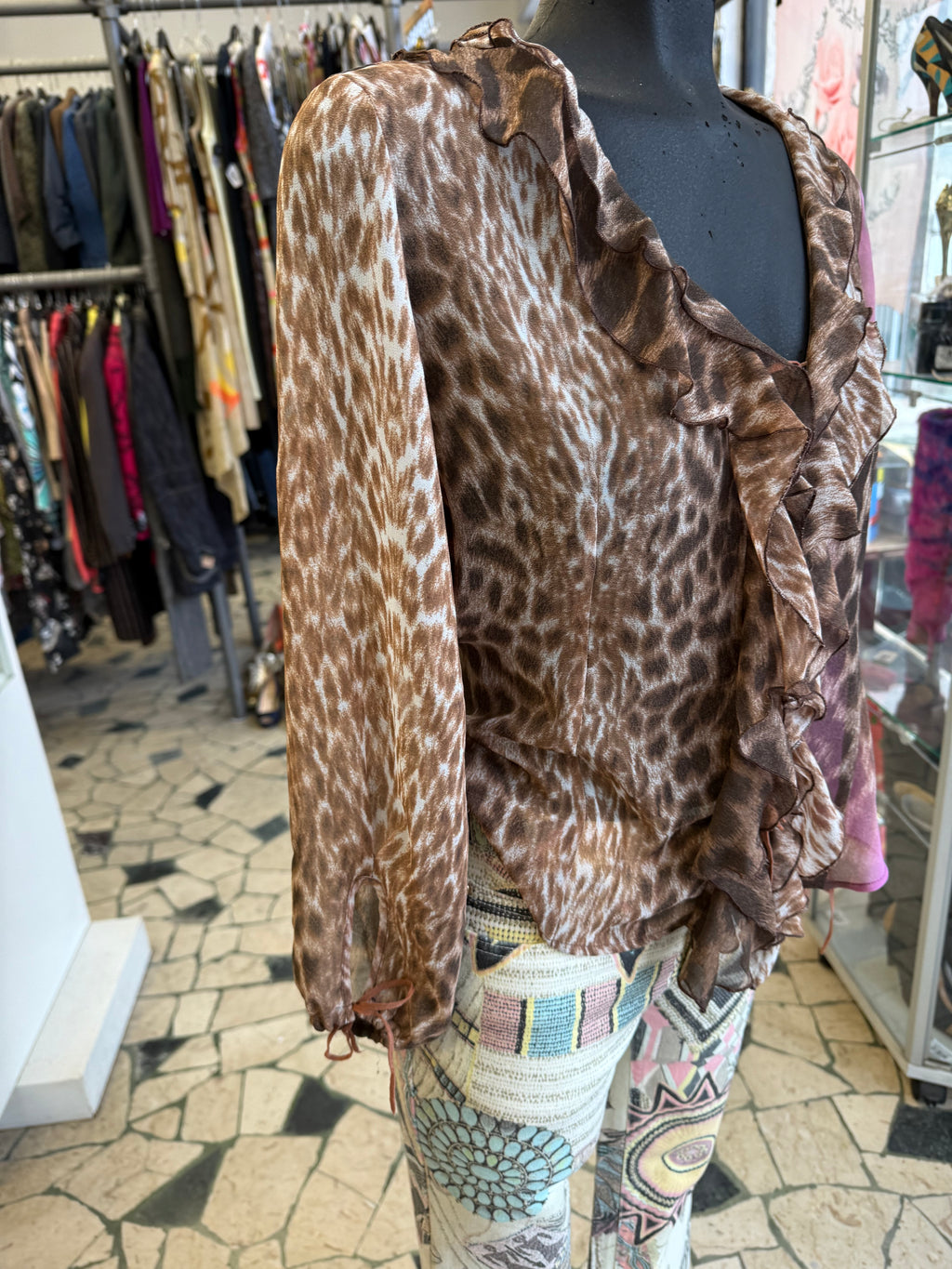 Camicia Roberto Cavalli Leopardo e fucsia 2000” just