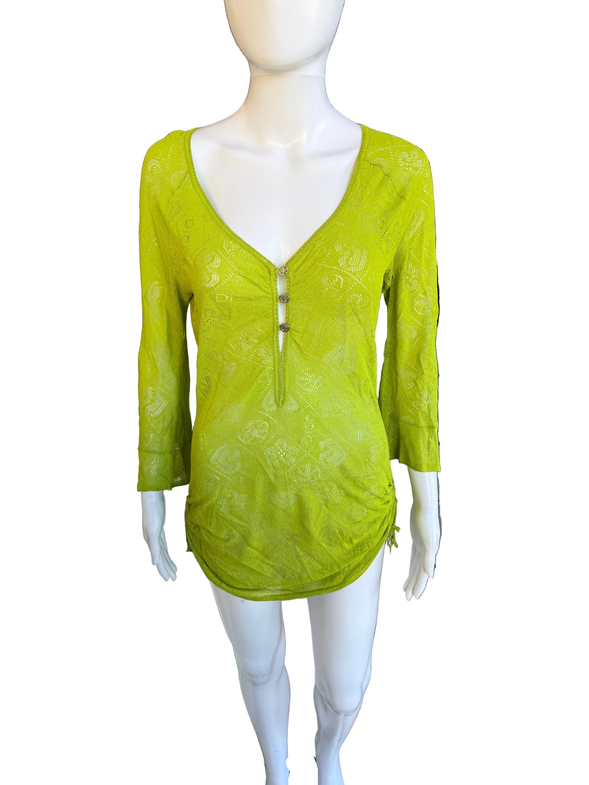 Christian Dior SS2005 peace patchwork abito lungo/ top