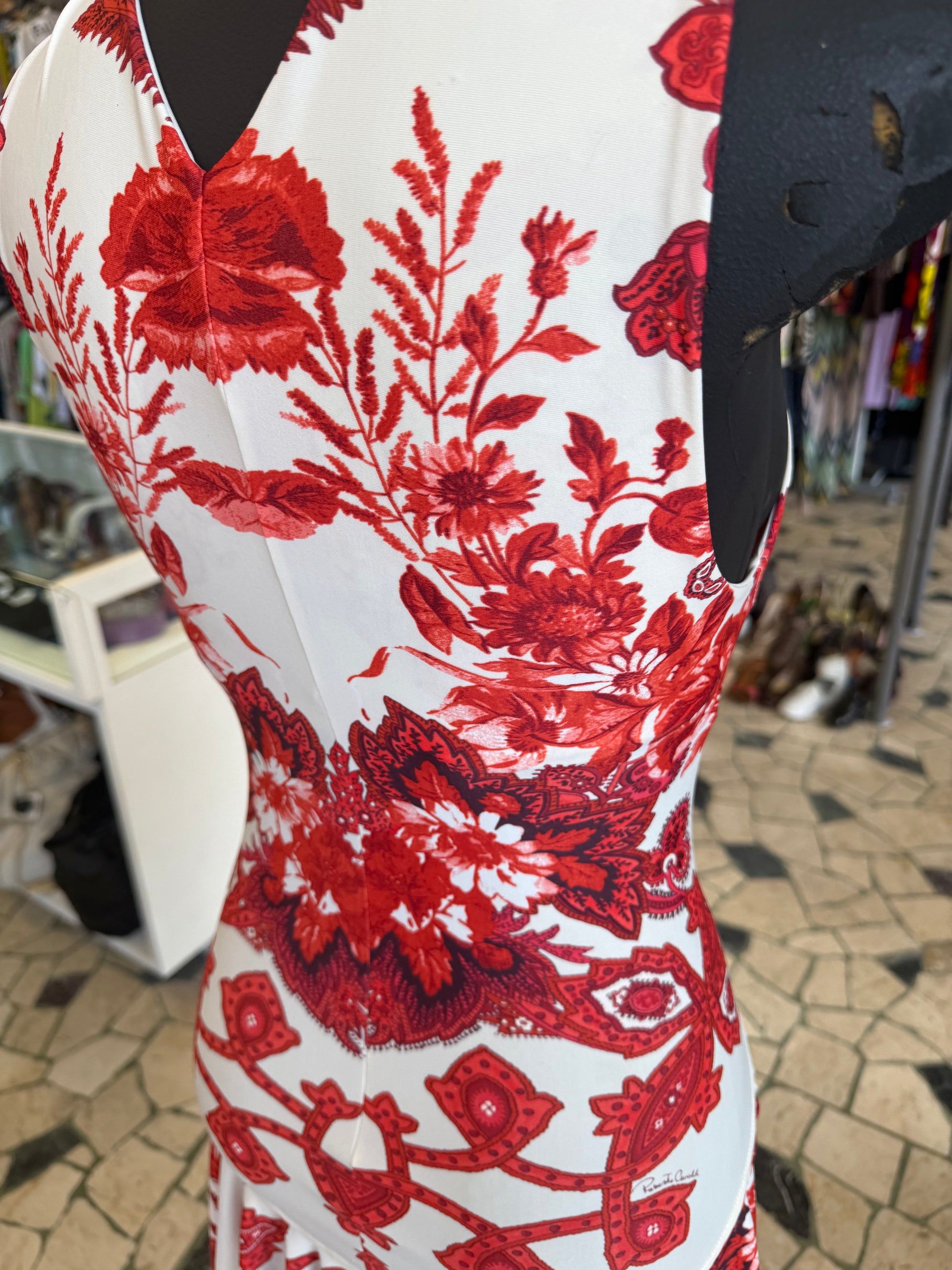 Abito fiori e paisley Roberto Cavalli SS2007
