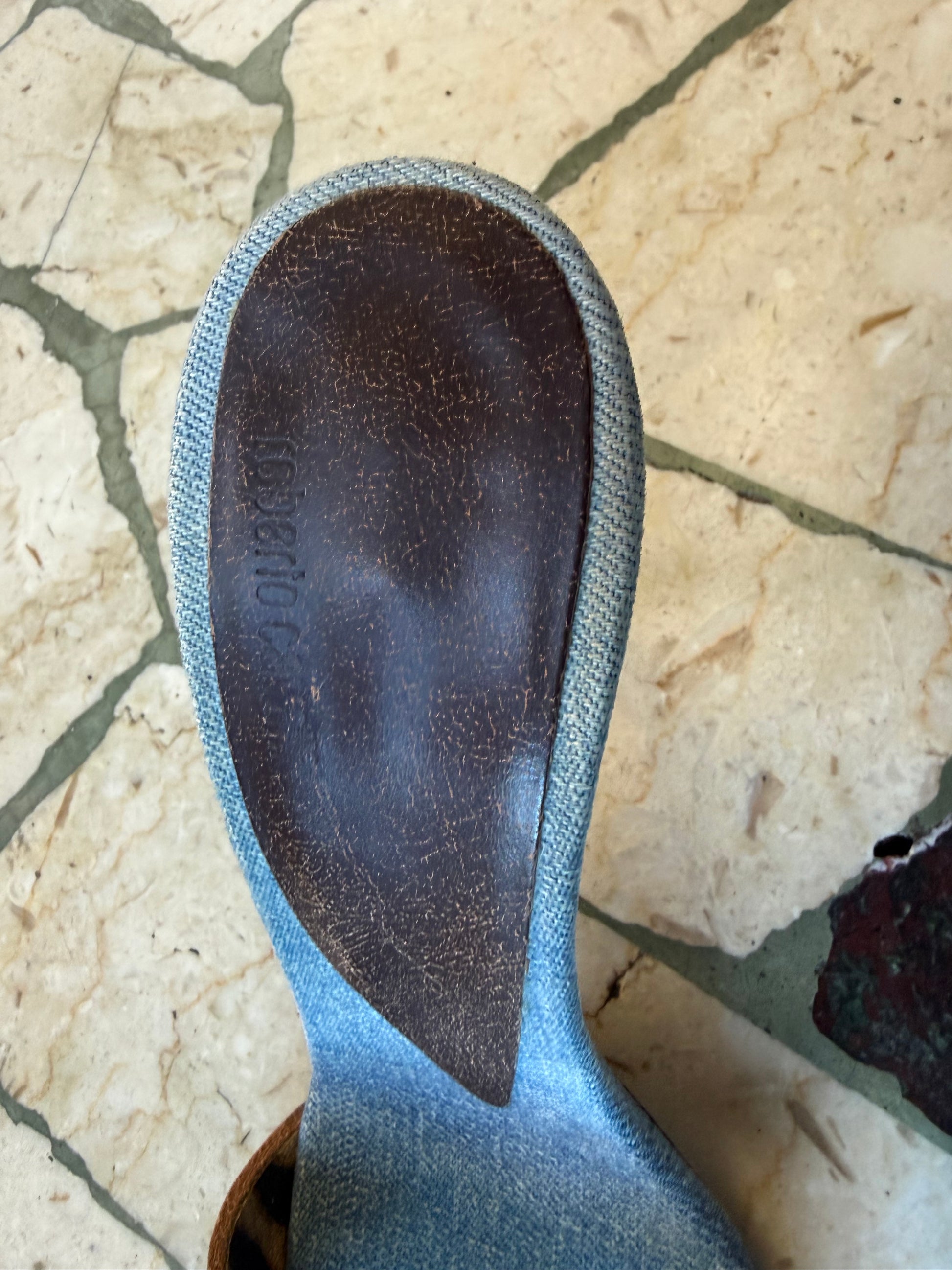 Sandali Roberto Cavalli denim pelle e leopardo 2000”